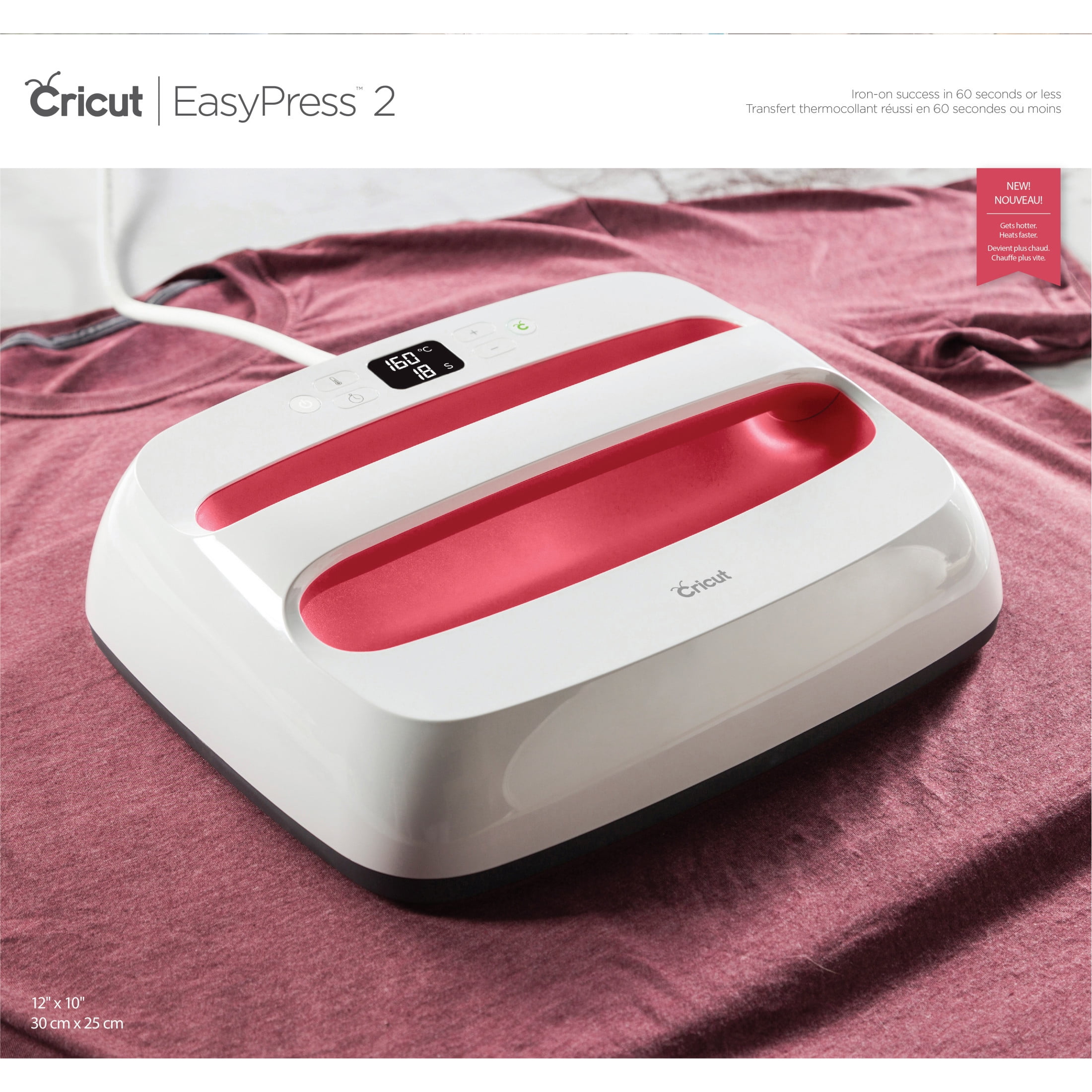 Cricut 12" x 10" Raspberry Easy Press, 2 Piece - Image 11