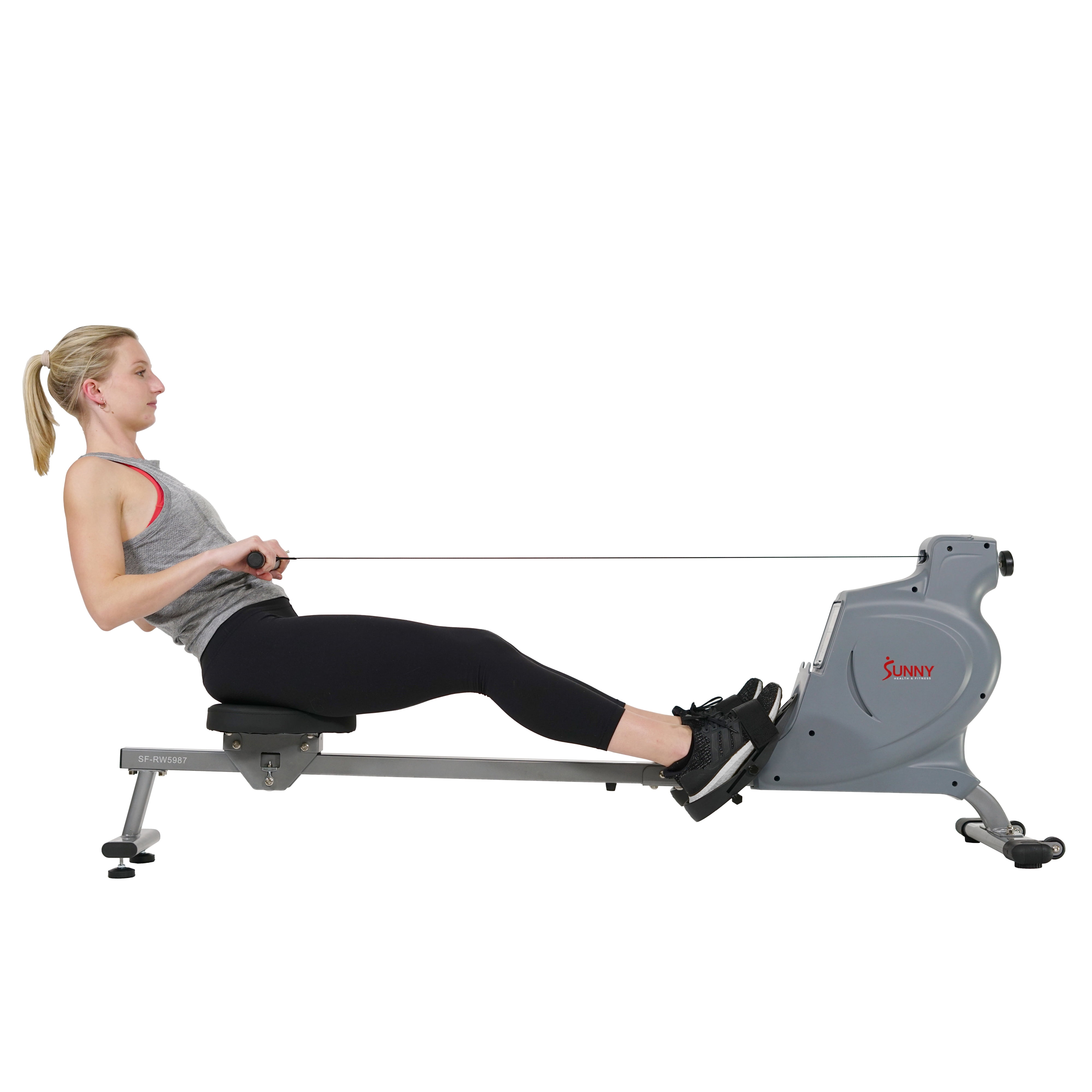 Sunny Health & Fitness Space Efficient Convenient Magnetic Rowing Machine – SF-RW5987 - Image 7