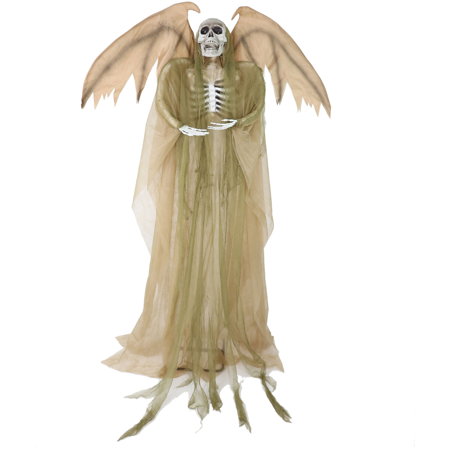 Haunted Hill Farm 5.5 ft Life-size Animatronic Reaper with Wings, Halloween Decoration, HHWINGSKEL-4FLSA - Image 10