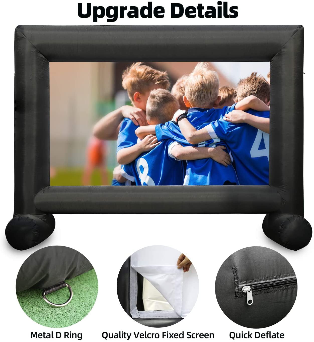 TKLoop Inflatable Movie Screens 16ft Portable Huge Outdoor Projector Screen Blow up Movie Screen & Quiet Built-In Fan - Image 5