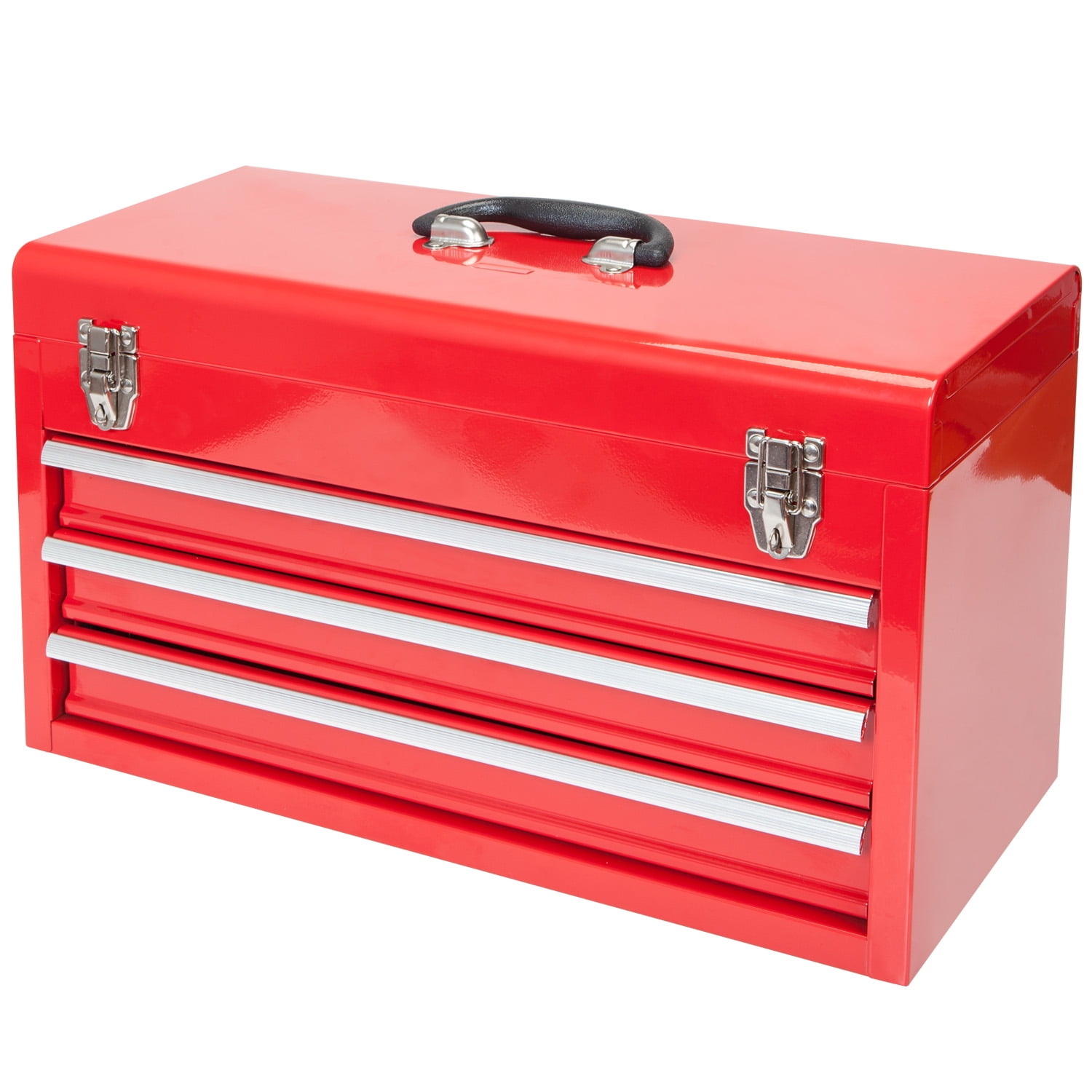 Torin ANTBD133-XB 20" Portable 3 Drawer Red Steel Tool Box - Image 4