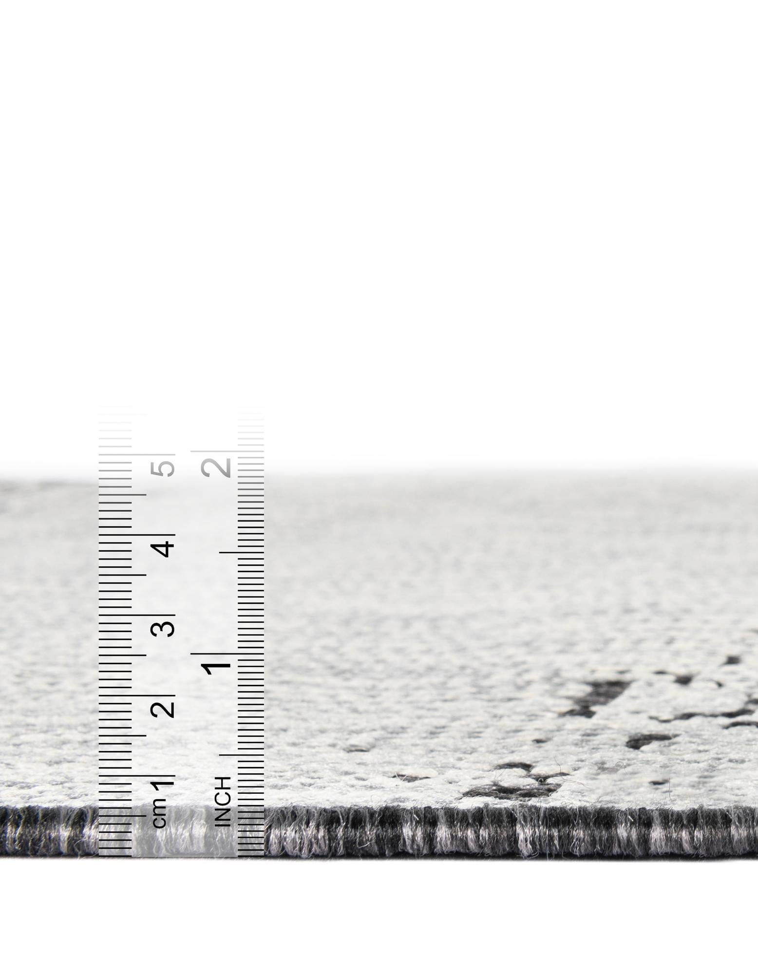 Unique Loom Outdoor Modern Collection Area Rug - Ombre (7' 10" x 10' Oval Charcoal Gray/Ivory) - Image 5