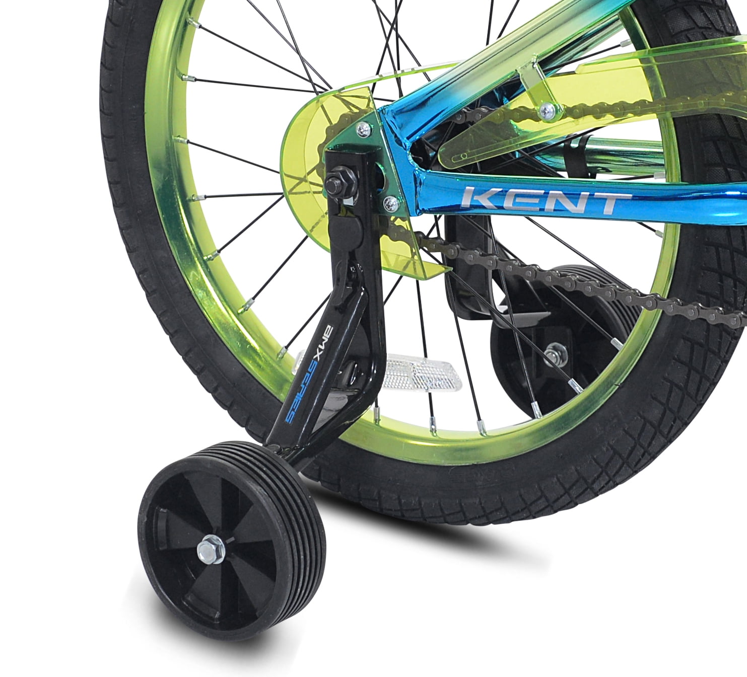 18" Kent Glitch BMX Child Bicycle, 18" Wheels, Kids Ages 6-12 Years, Blue/Green - Image 3