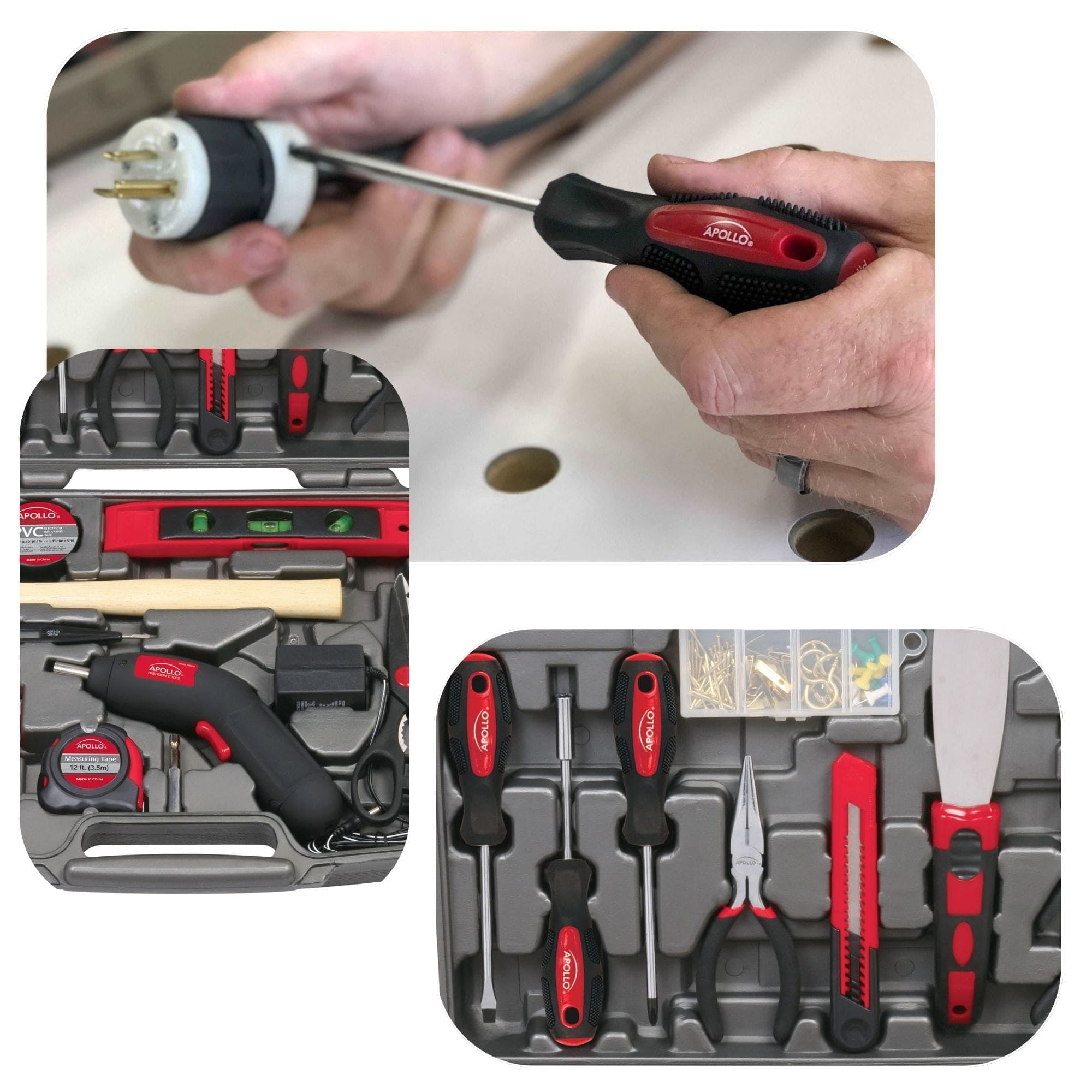 144 Piece Household Tool Kit with 4.8V Cordless Screwdriver - DT8422 - Image 11