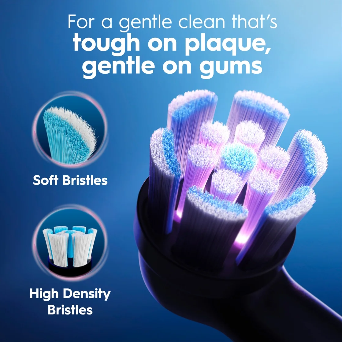 Oral-B iO Series 2 Rechargeable Electric Toothbrush, Night Black with 1 Gentle Care Brush Head for Adults and Children 3+ - Image 3