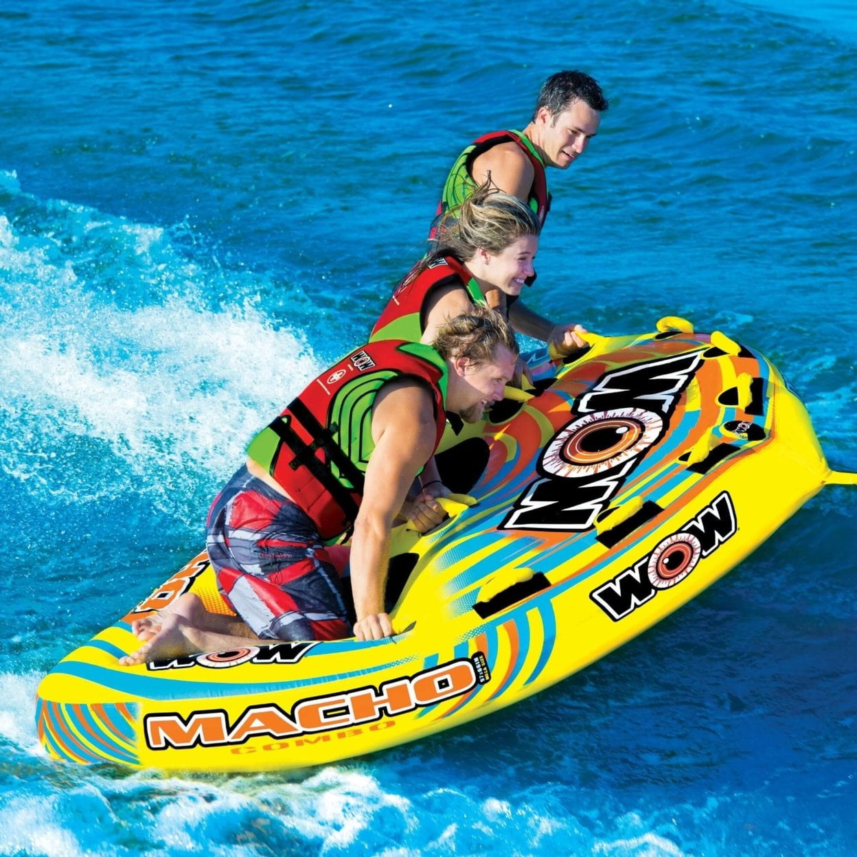 WOW SPORTS Macho 1-3 Rider Inflatable Towable for Boating and Watersports - Image 7