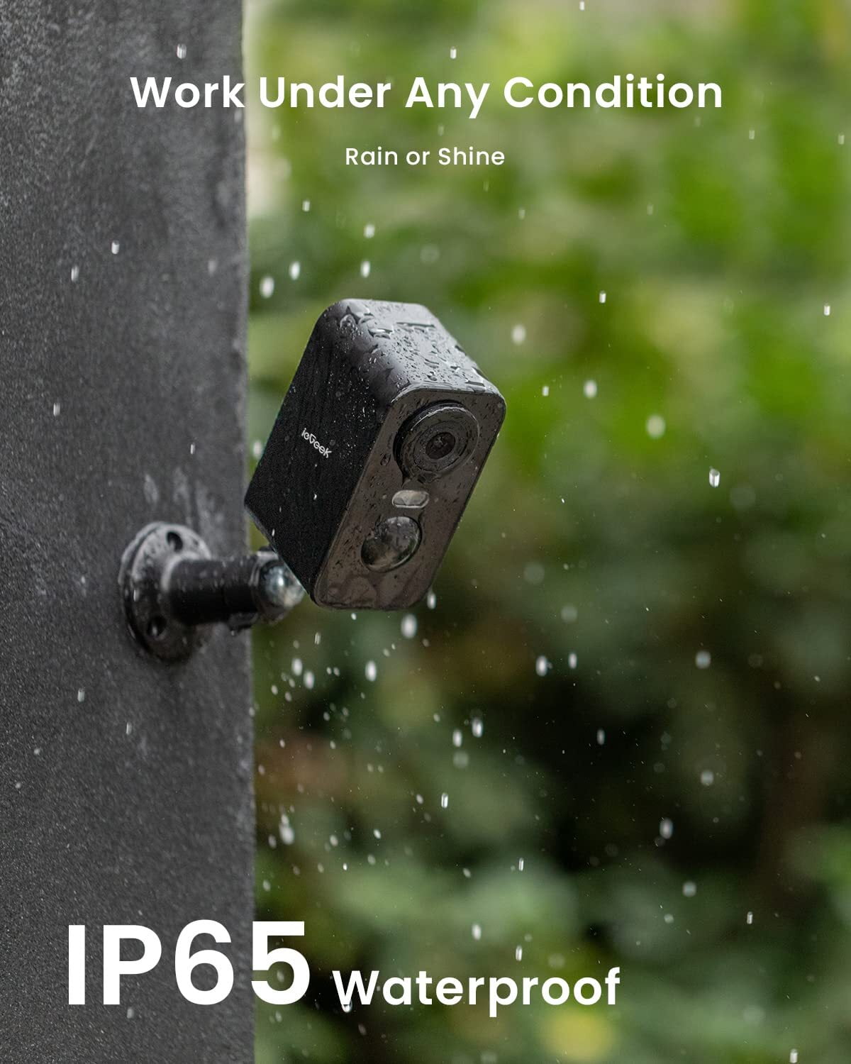 ieGeek Wireless Security Camera, for Home Security System, Outdoor, Spotlight, 2k, Rechargeable Battery Powered, Color Night Vision, PIR Motion Sensor, Outdoor Camera Wireless WiFi, 2 Pack - Image 8