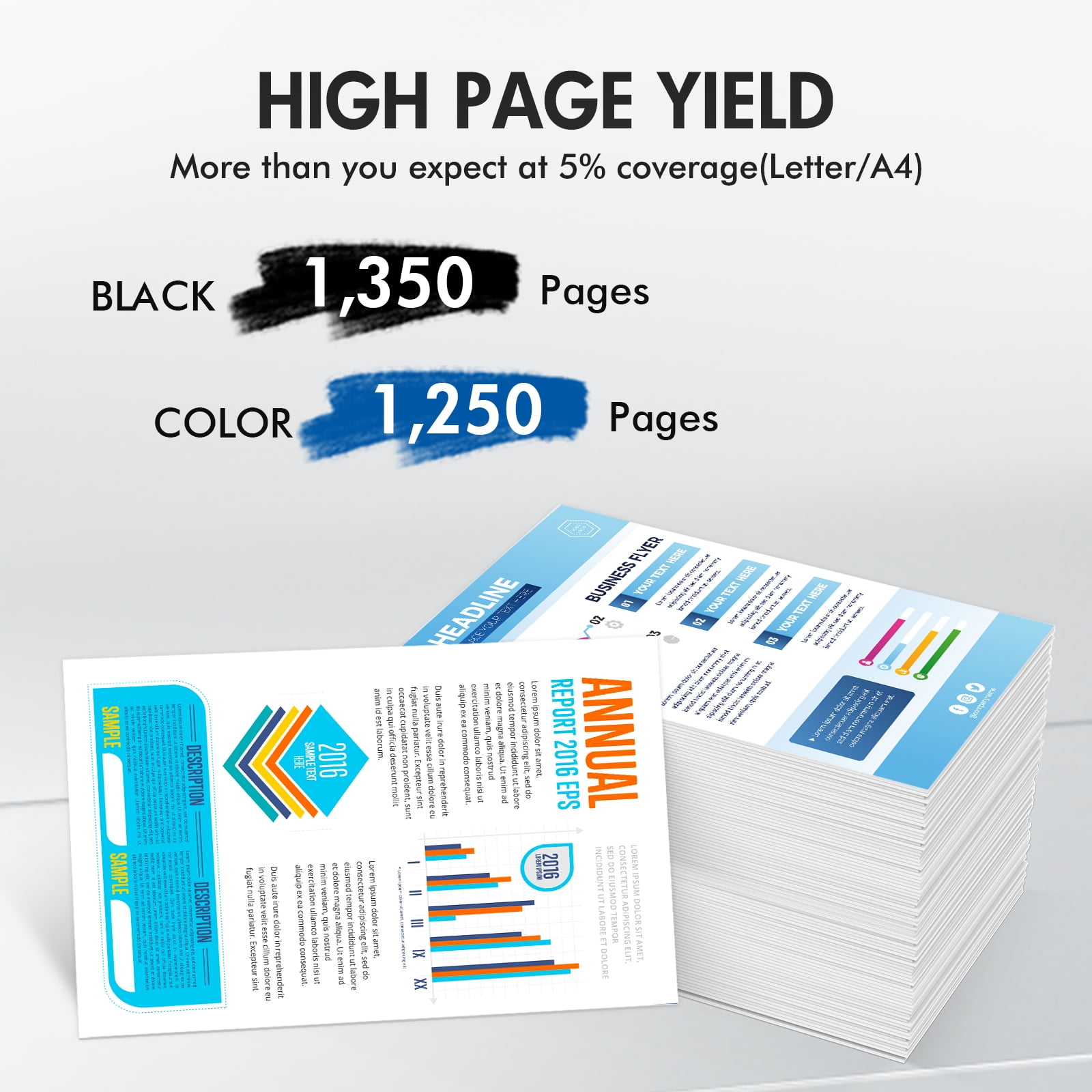 067 067H Toner Cartridge 4-Pack Compatible for Canon 067 Cartridge 067 CRG-067 imageCLASS MF656Cdw MF654Cdw MF653Cdw LBP633Cdw LBP632Cdw High Yield (Black, Cyan, Magenta, Yellow) - Image 5