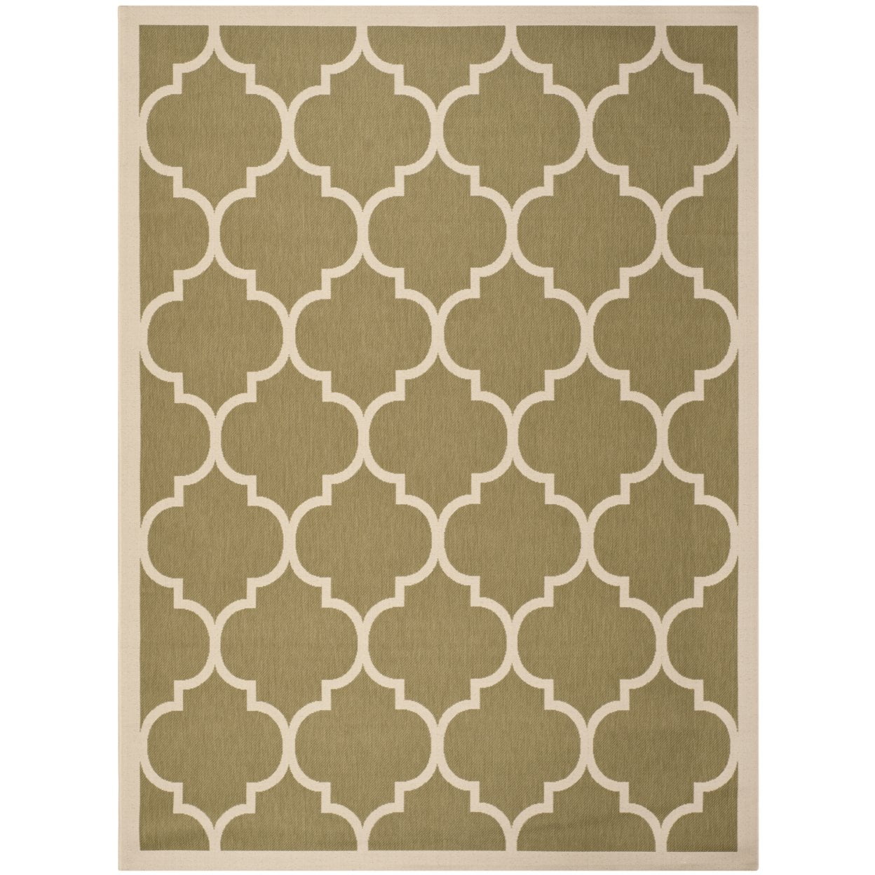 Safavieh Courtyard Alyssa Geometric Indoor/Outdoor Area Rug, 6'7" x 9'6", Green/Beige - Image 6
