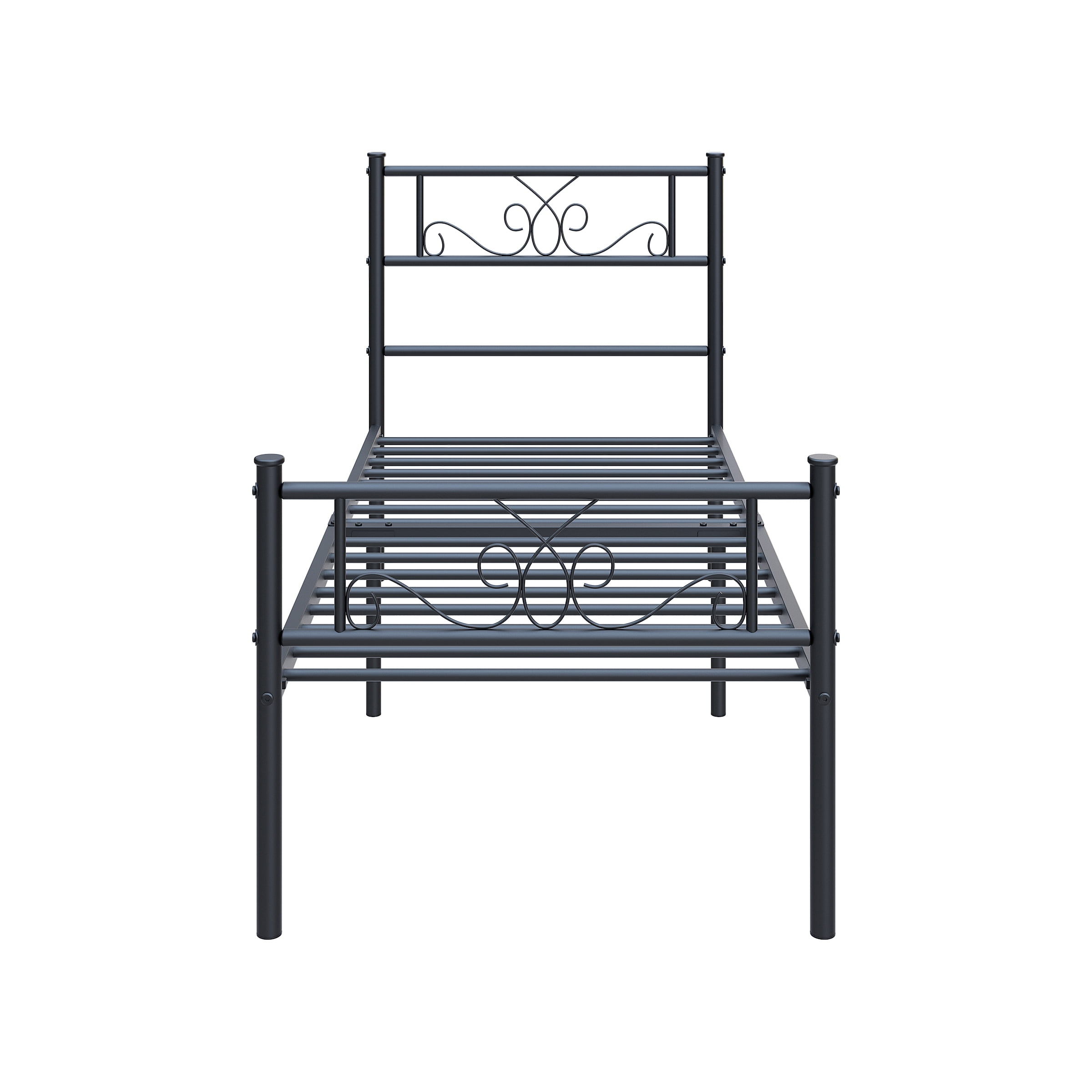 Yoneston Twin Size Metal Platform Bed Frame with Headboard, 12.7” Single Bed Frame for Kids, Teens Bedroom, Black - Image 7