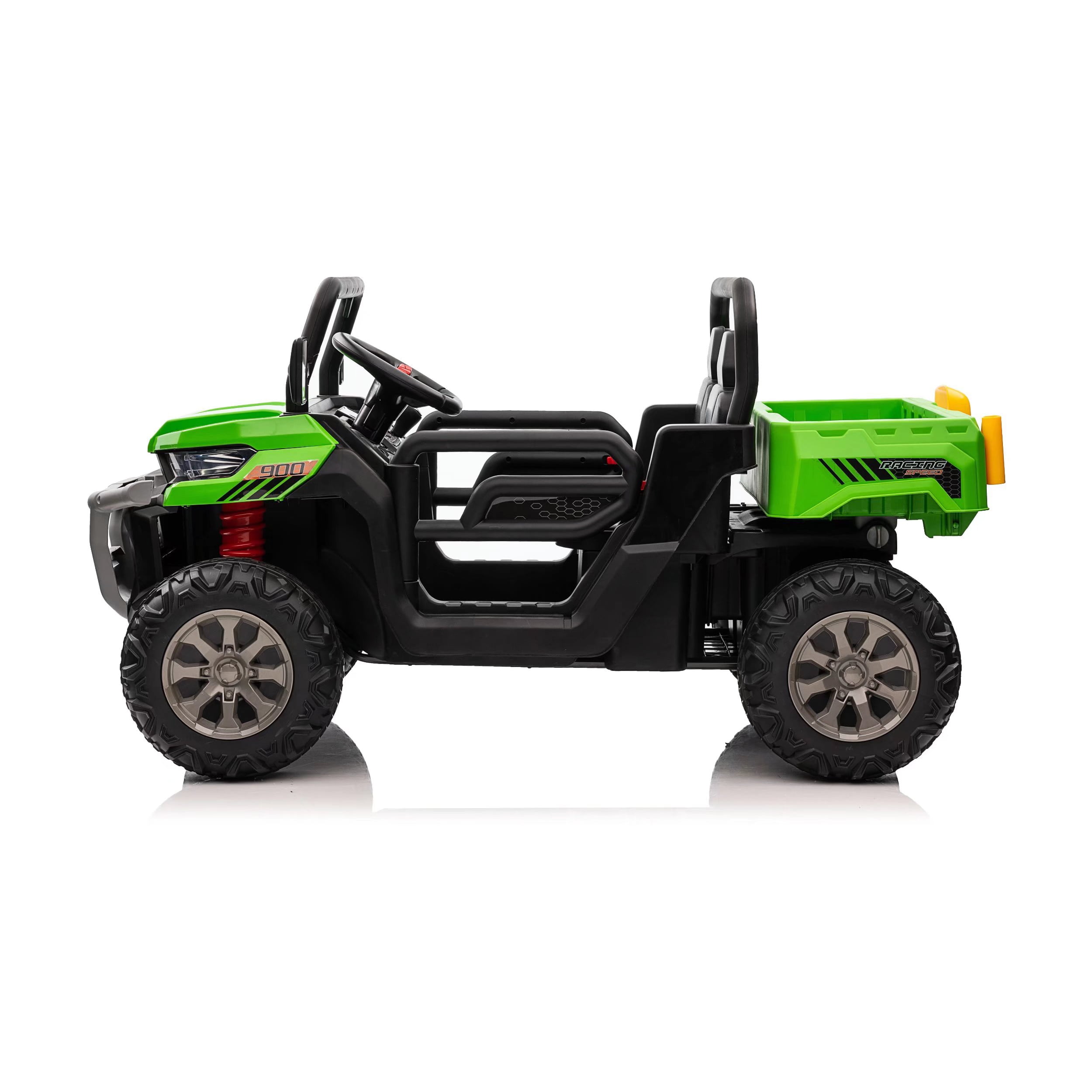 Blazin' Wheels 12V Battery Operated Green Utility Truck with Remote Control - Image 4