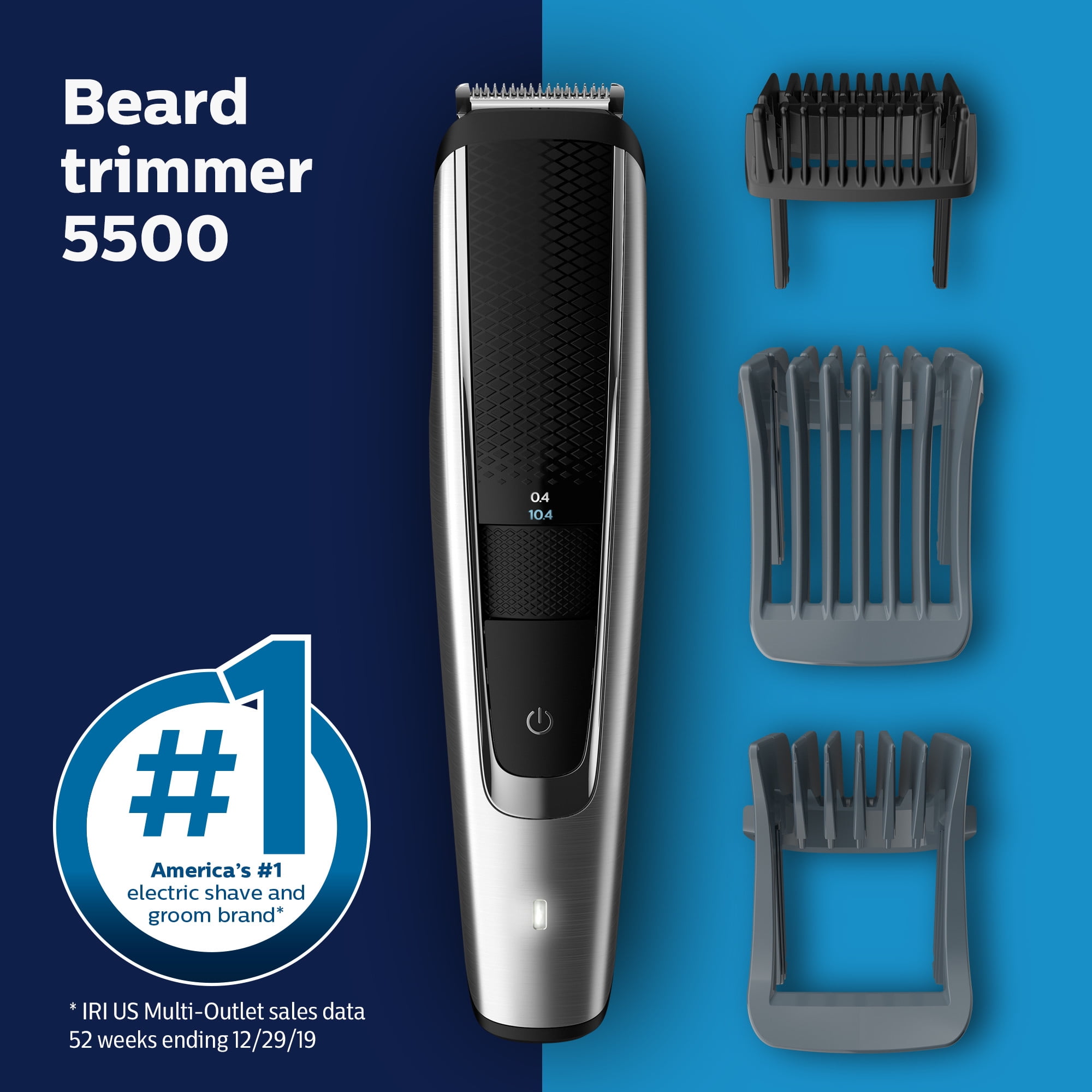 Philips Norelco Beard Trimmer and Hair Clipper Series 5500, Electric, Cordless, One Pass Beard Trimmer and Hair Clipper with Washable Feature For Easy Clean - No Blade Oil Needed - BT5511/49 - Image 13
