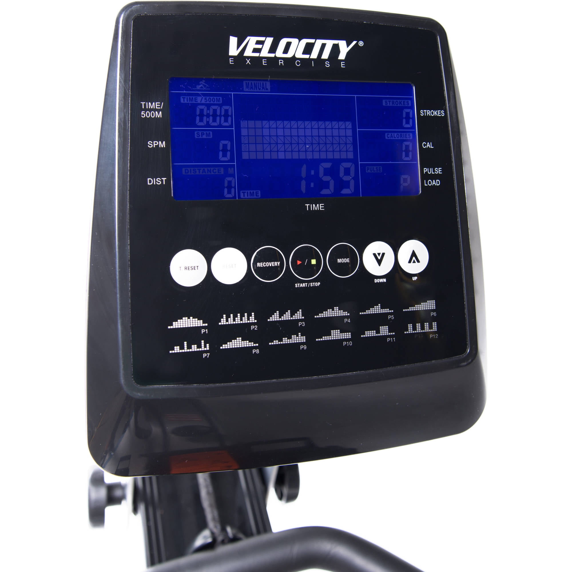 Velocity Foldable Indoor Rower with Heart Rate Monitor - Image 3