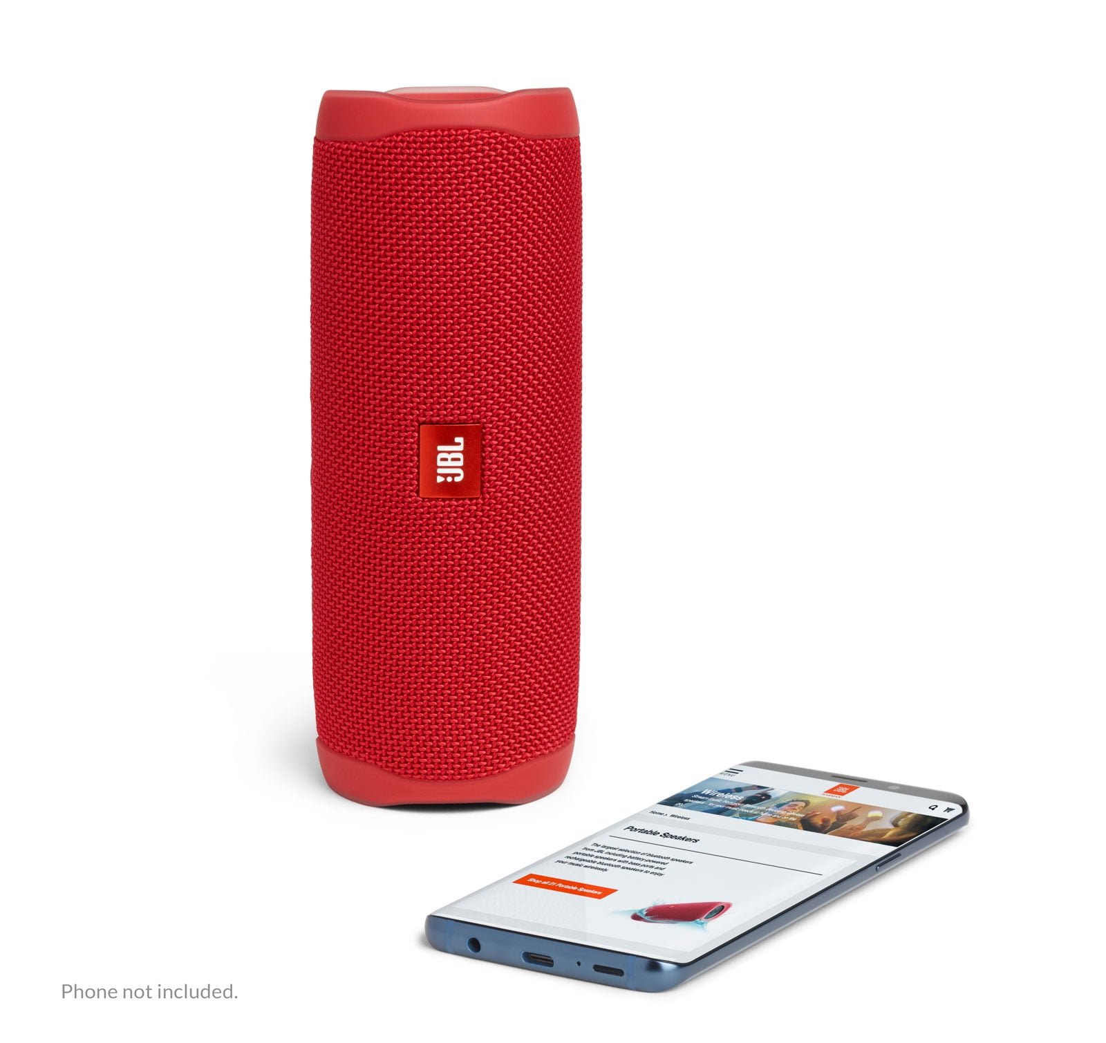 Open Box JBL Portable Bluetooth Speaker with Waterproof, Red, JBLFLIP5REDAM-B - Image 4