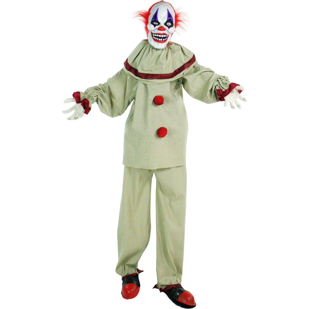 Haunted Hill Farm 5-Ft. Animatronic Clown, Indoor/Outdoor Halloween Decoration, HHCLOWN-4FLSA - Image 9
