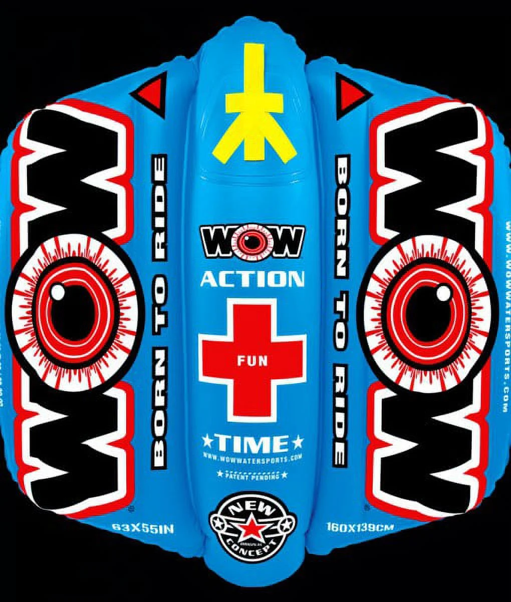 World Of Watersports WOW 1-2 Person Zig Zag Towable Water Tubing Tube - Image 3