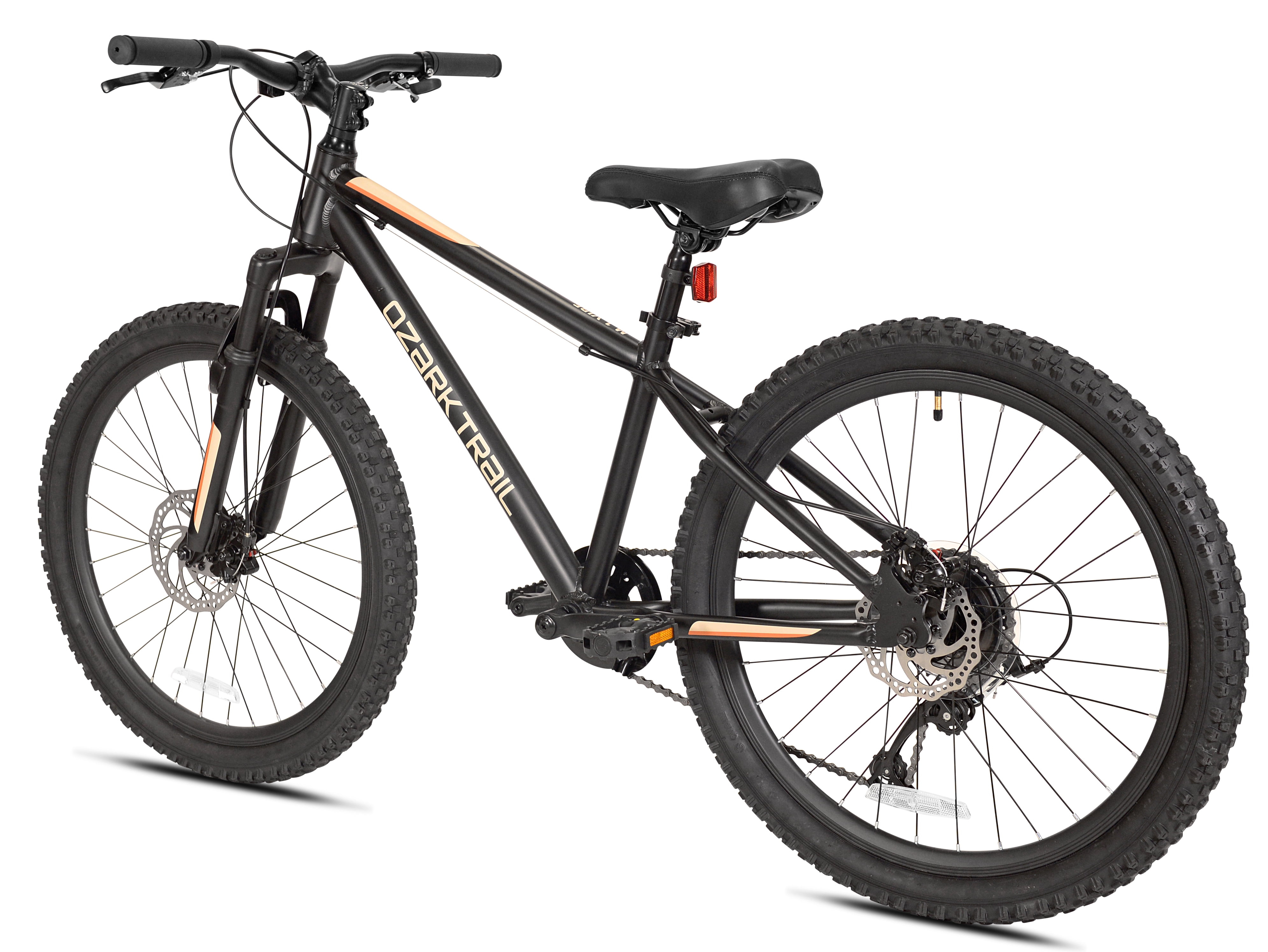 Ozark Trail 24" M.1 Vibe Mountain Bicycle, 8 Speed, Black, Fits Riders 4'6" - 5'6", Teen, Unisex - Image 5