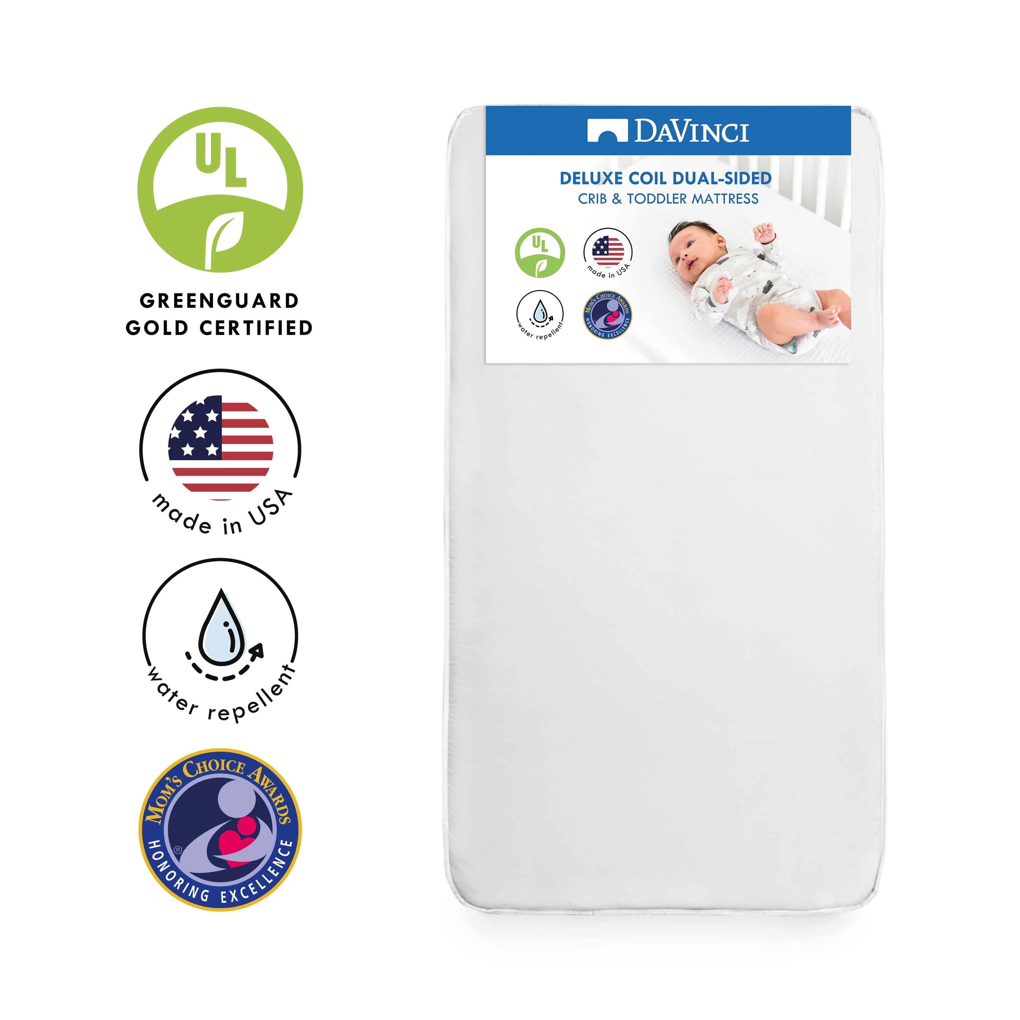 DaVinci Deluxe Coil Dual-Sided Crib & Toddler Mattress - Image 4