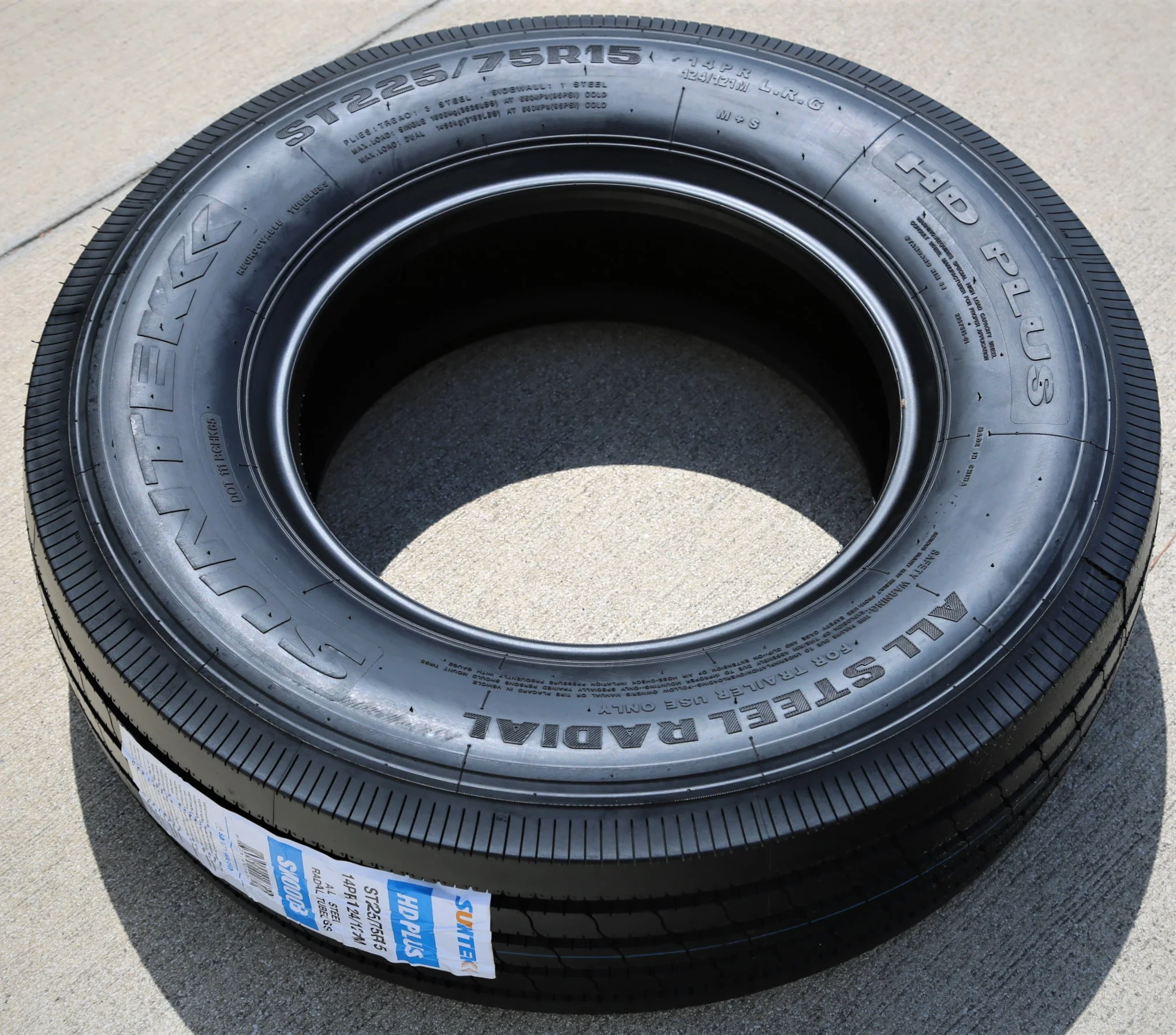 Suntek HD Plus All Steel ST225/75R15 225/75R15 124/121M G 14 Ply Trailer Tire - Image 5