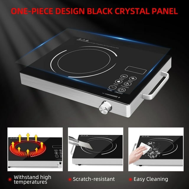 3500W Electric Ceramic Stove,Portable Cooktop,Infrared Induction Cooker Hot Plate,with All Cookware,Heat-Up In 5S with Timer,LED Screen,One-piece Panel for Easy Cleaning - Image 12