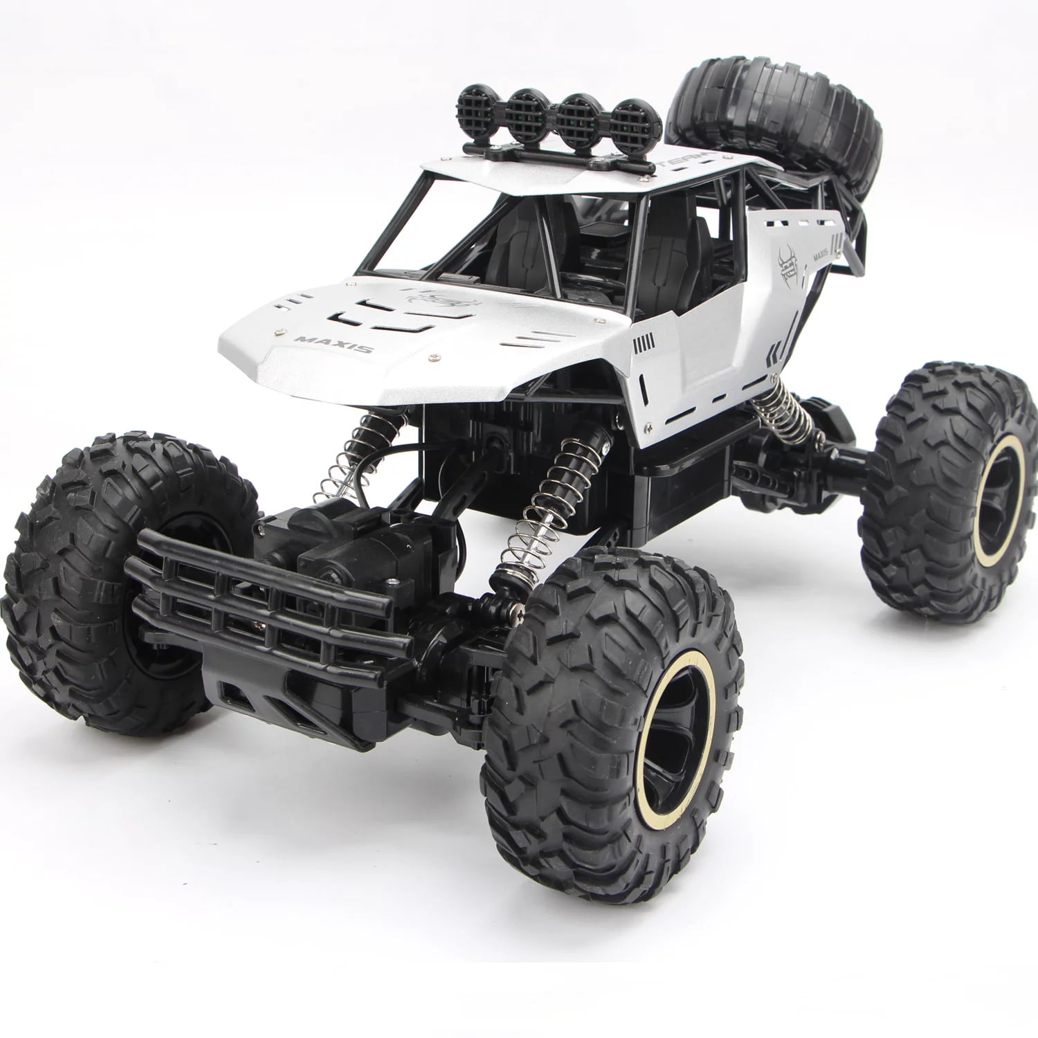 4DRC 1:12 Rc Car,off Road Truck Remote Control Car Metal Shell 2.4G 4WD,with 2 Batteries ,Cars for Boys& Gift for Kids,Silver - Image 3