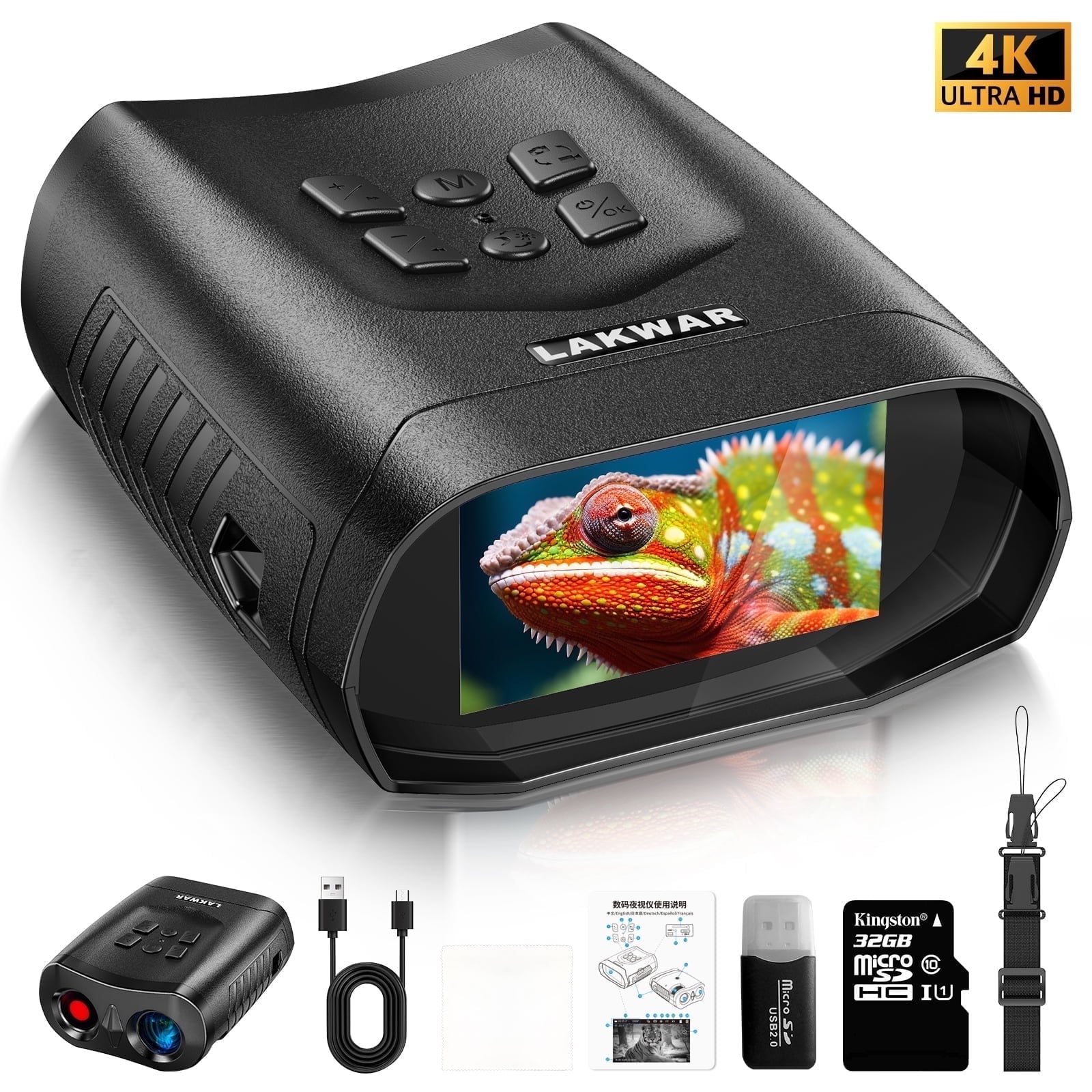 4K Night Vision Binoculars-Night Vision Goggles for Adults, 3'' IPS Large Screen Hunting Binoculars with 32GB Memory - Image 9