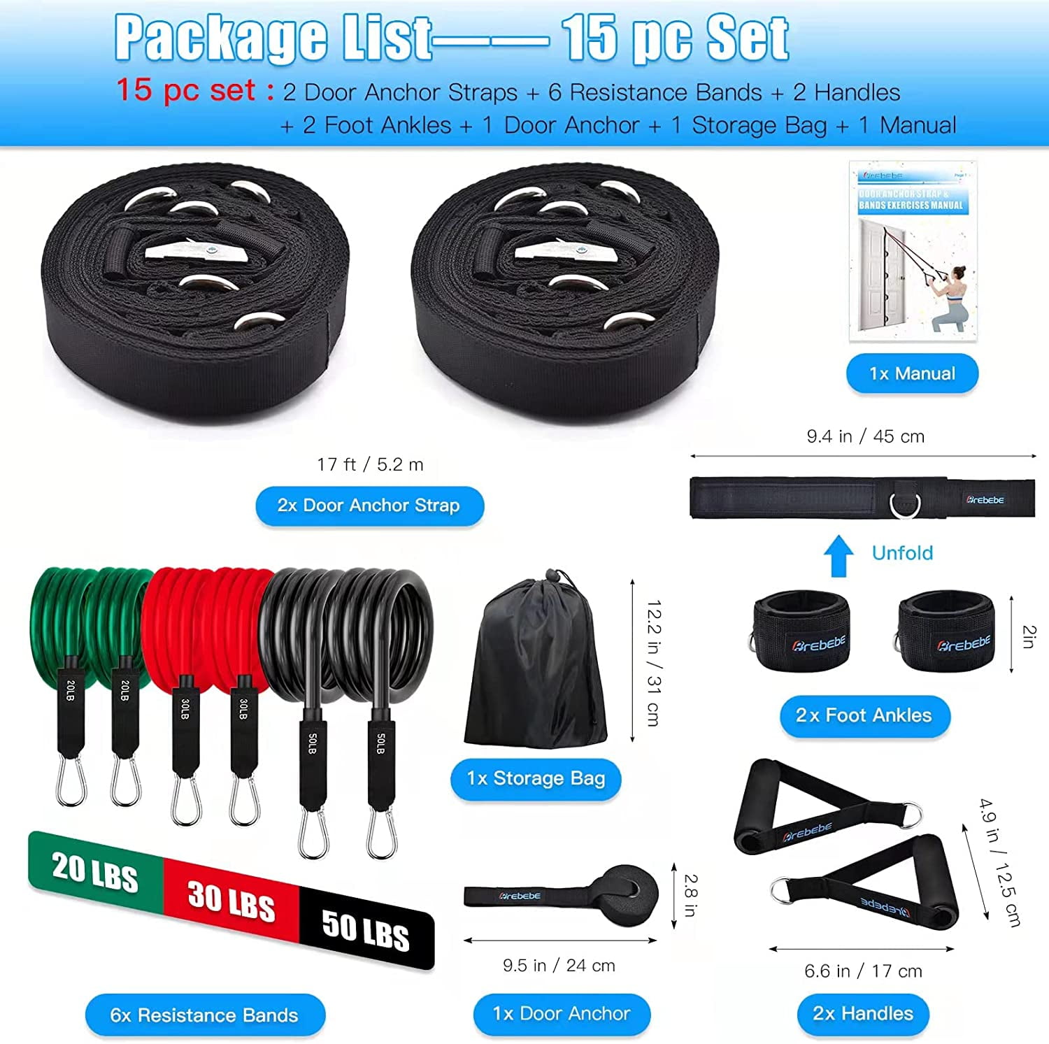 Door Anchor Strap for Resistance Bands Exercises, Multi Point Anchor Gym Attachment for Home Fitness, Portable Door Band Resistance Workout Equipment, Easy to Install, Punch-Free, Nail-Free - Image 4