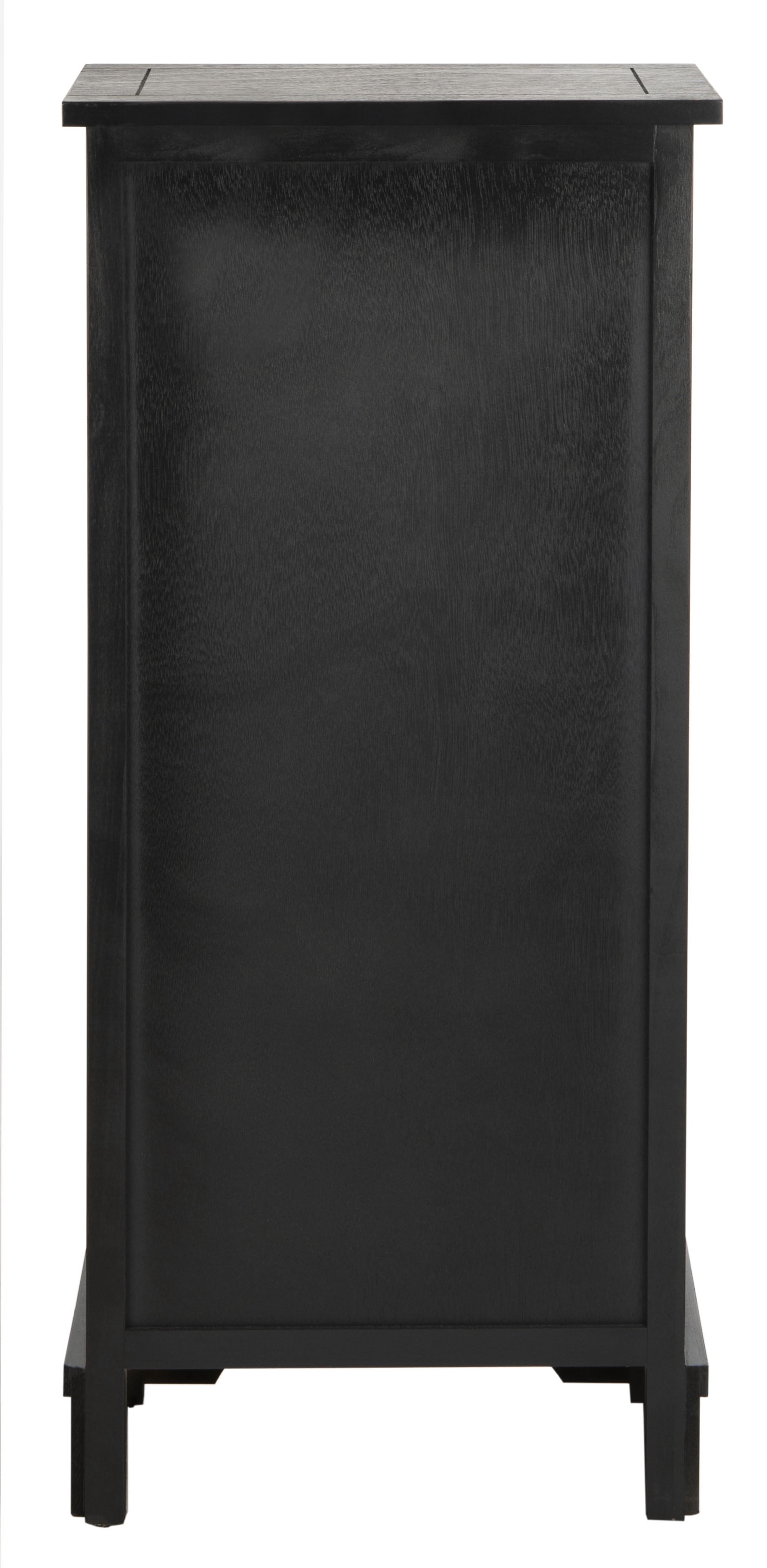 SAFAVIEH Connery Solid Nautical 2 Wicker Basket Storage Cabinet, Distressed Black - Image 3