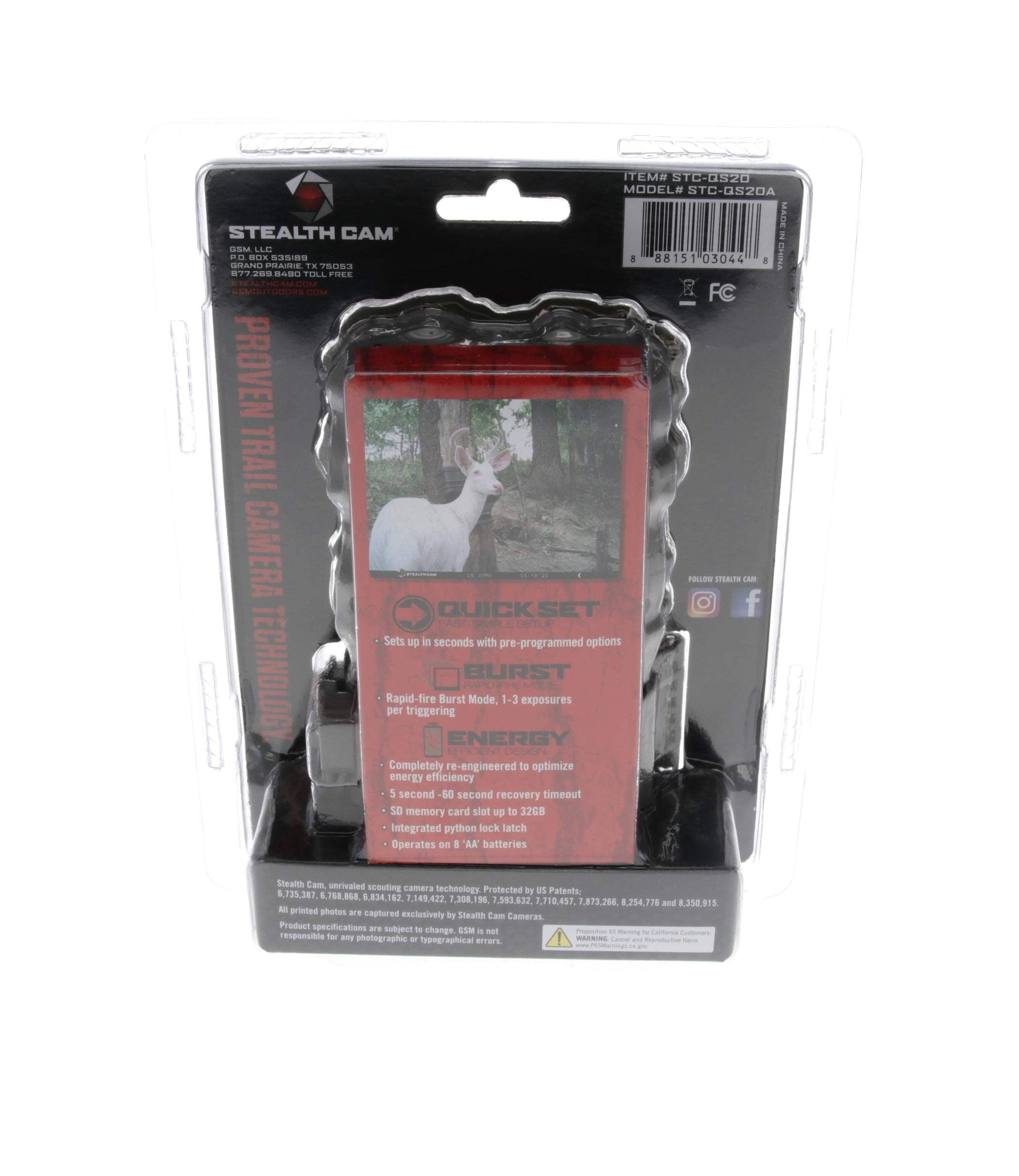 STEALTH CAM QS20 GAME CAMERA, 20MP & 720P VIDEO - Image 4