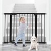 Yacul 29.3"-46" Extra Wide Baby Gate, 30" Tall Auto Close Walk Through Door Baby Safety Gate Pet Dog Gate for Doorways, Stairs, Hallways, Black - Image 4