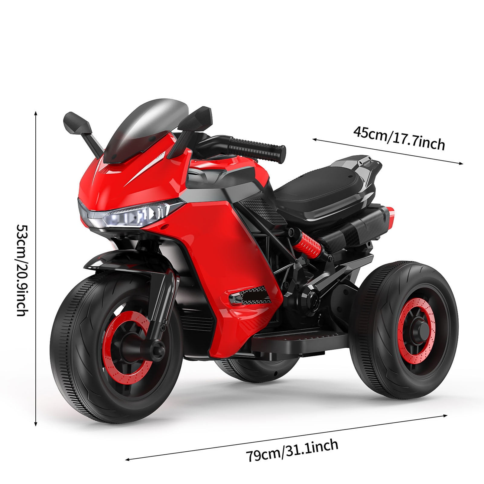 12V Motorcycle for Kids, Electric Motorcycle with 3 Wheels&Music ,Ride on Toys for Boy Girl - Image 3