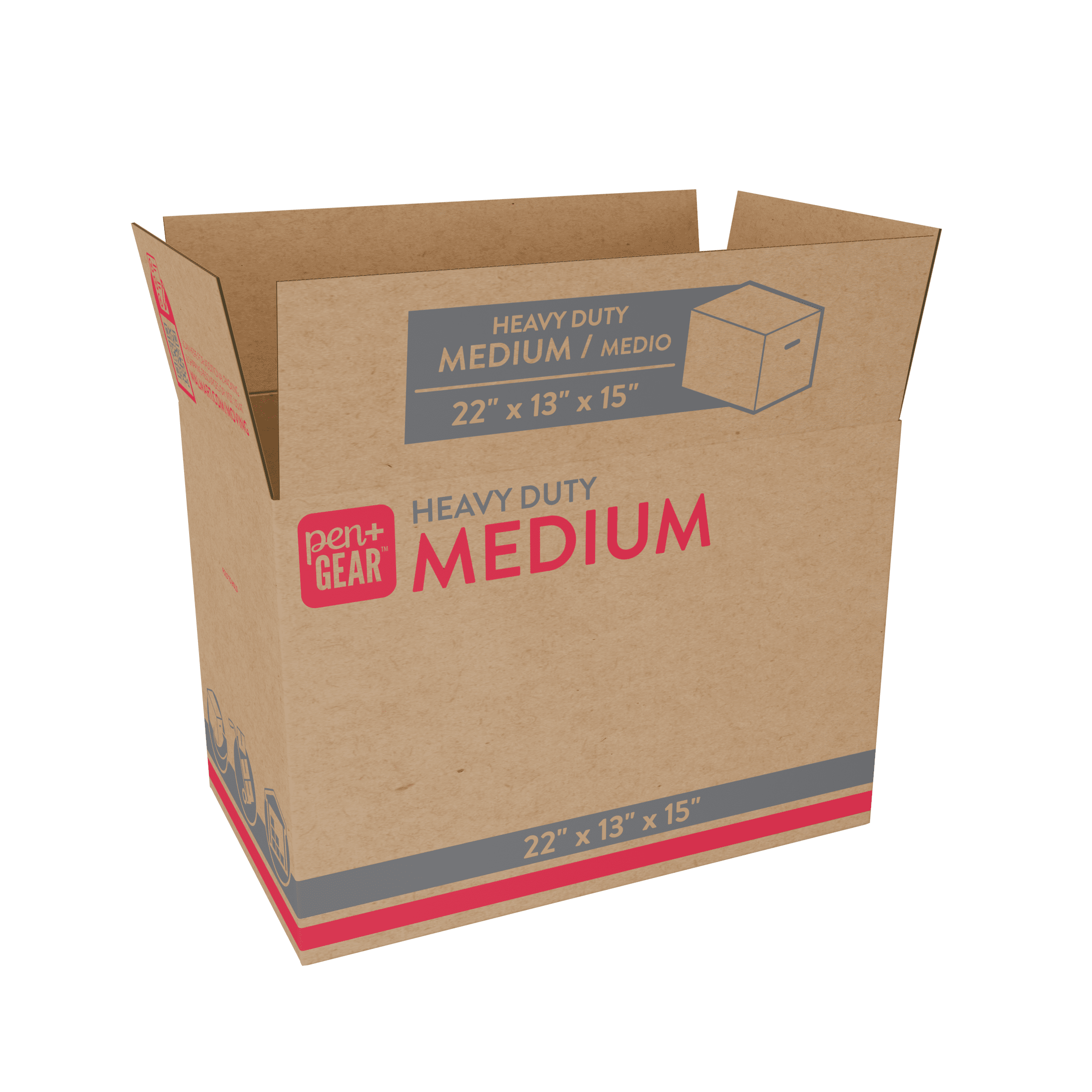 Pen+Gear, Medium Heavy Duty Recycled Moving Storage Boxes, 22in x 13in x 15in, Kraft ,15 Count - Image 7