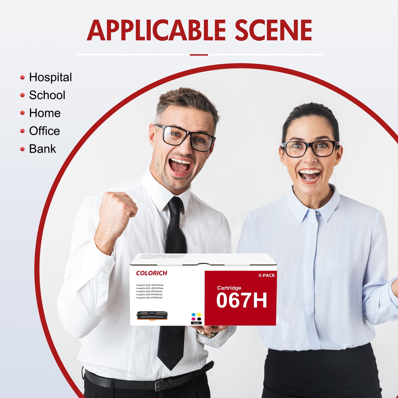 067H Toner Cartridge Compatible for Canon 067H 067 CRG-067H ImageCLASS MF656Cdw MF654Cdw MF653Cdw LBP633Cdw LBP632Cdw High Yield Printer Toner (4-Pack,Black Cyan Magenta Yellow) - Image 8