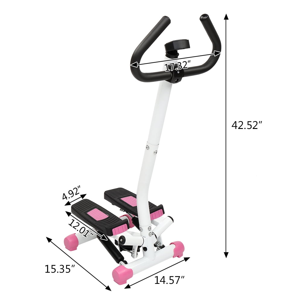 UBesGoo Mini Aerobic Stepper, Stair Climber Twist Fitness Machine with handle, Pink - Image 12