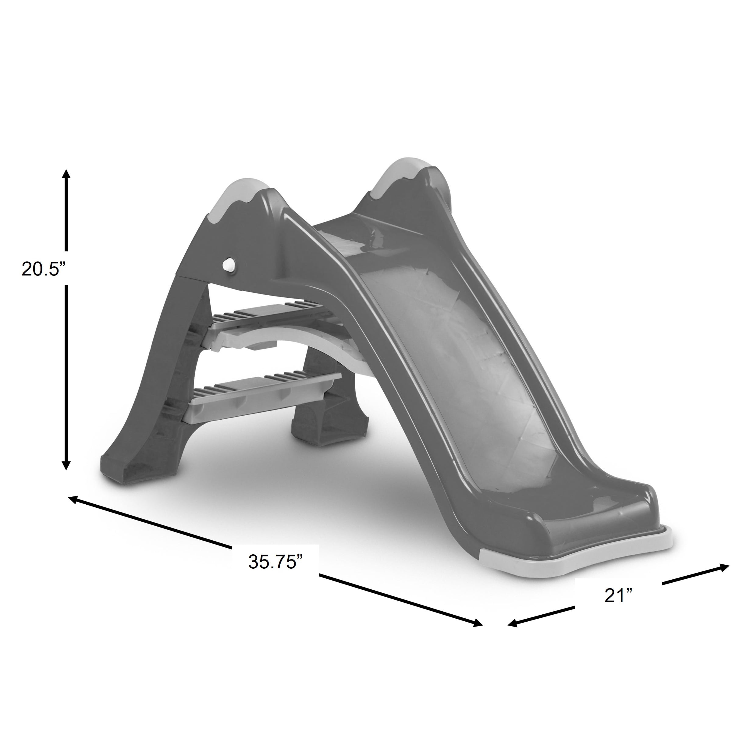 American Plastic Toys Indoor/Outdoor Folding Slide for Kids, Red/Blue - Image 3