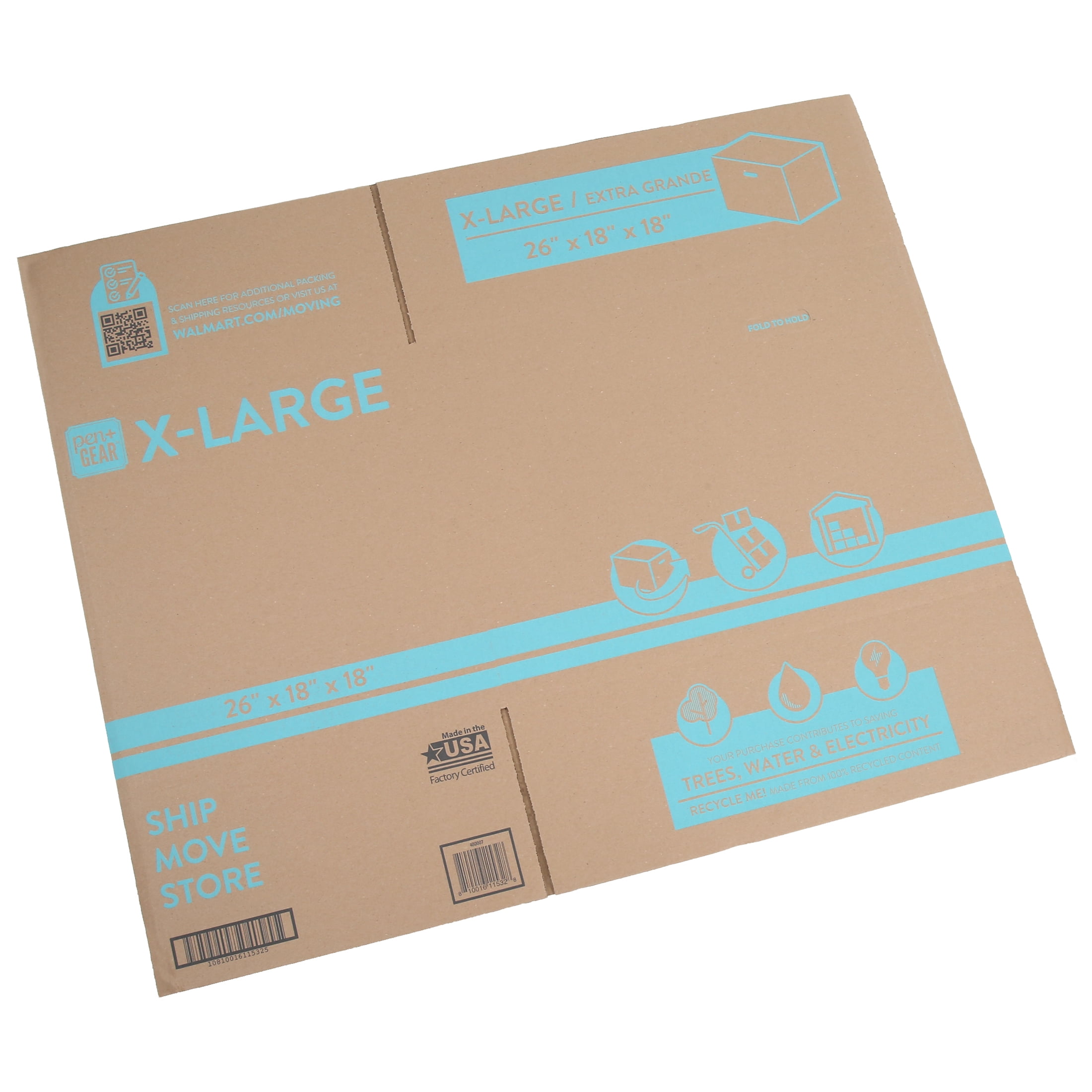 Pen+Gear Extra Large Recycled Moving Boxes, 26 in. L x 18 in. W x 18 in. H, Kraft, 25 Count - Image 7