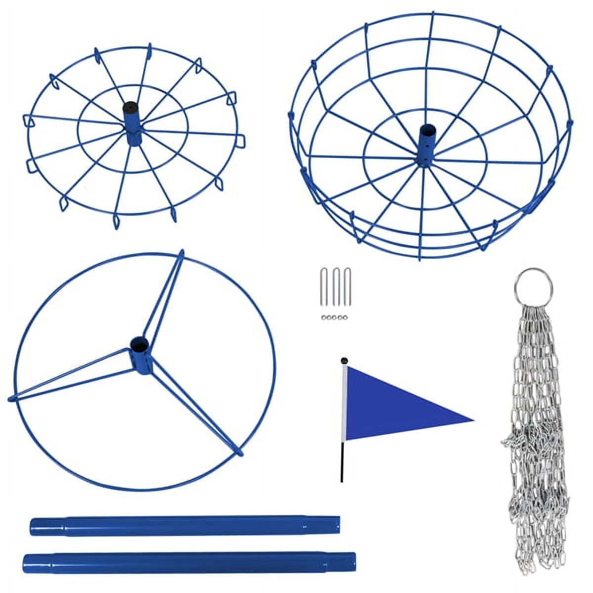 Alden Design 12-Chain Disc Golf Goal for Target Practice, Blue - Image 7