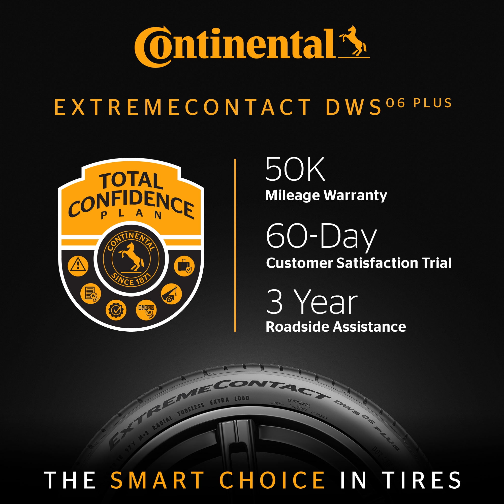 Continental ExtremeContact DWS06 PLUS UHP All Season 255/45ZR20 105Y XL Passenger Tire - Image 7