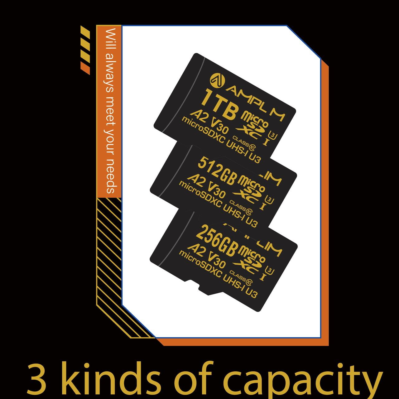 Amplim 512GB Micro SD Card - High Speed MicroSD for Camera, MicroSDXC Memory Card for Switch, Mini SDXC with Adapter, A2 U3 Class 10 for GoPro, Phone, Tablet Video - Image 7