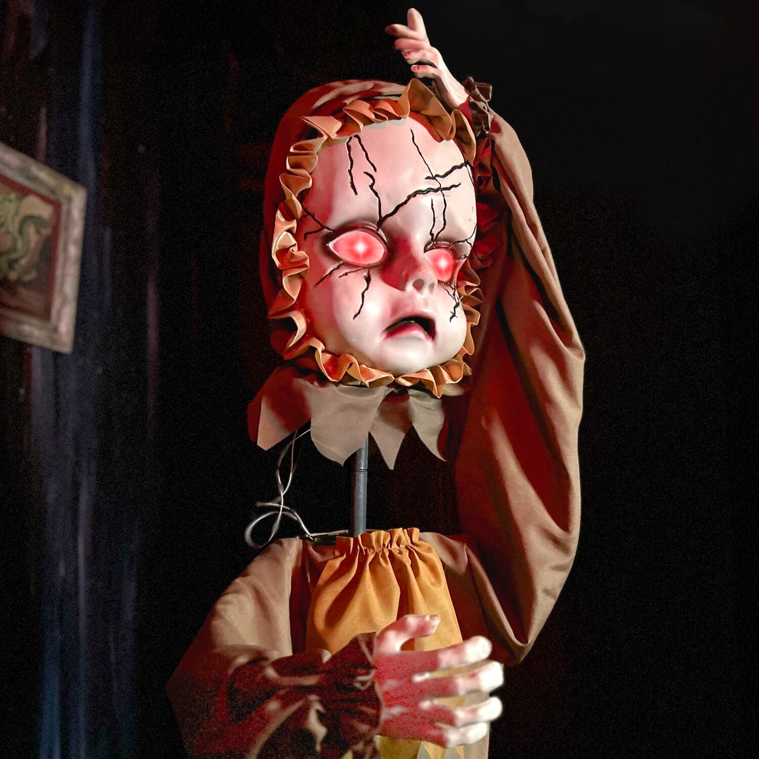 Haunted Hill Farm 5.25 ft Life Size Animatronic Demon Girl, Halloween Decoration, HHGIRL-9FLSA - Image 7