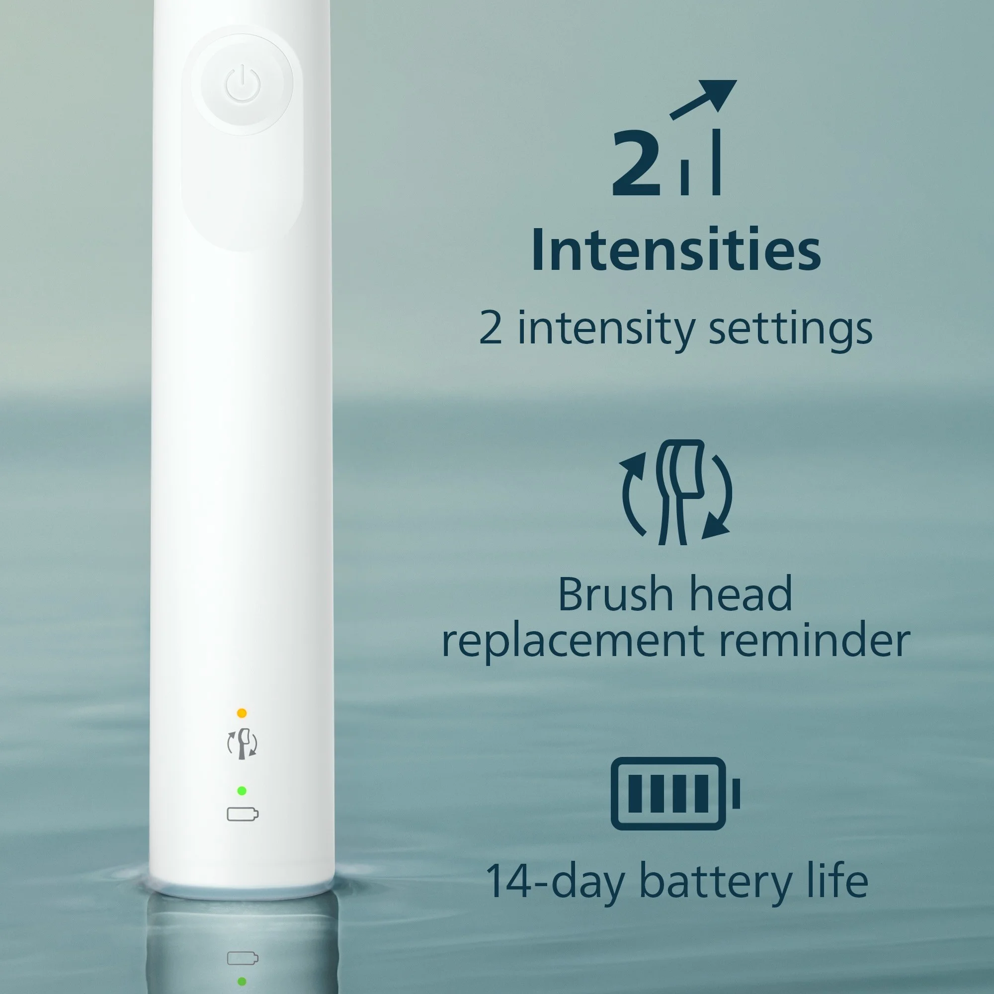 Philips Sonicare 4300 Series Electric Toothbrush - Sonic Toothbrush with Advanced Sonic Technology, Pressure Sensor, Two Intensity Settings, Smartimer & Quadpacer, Travel Case, White, Model HX3684/23 - Image 8