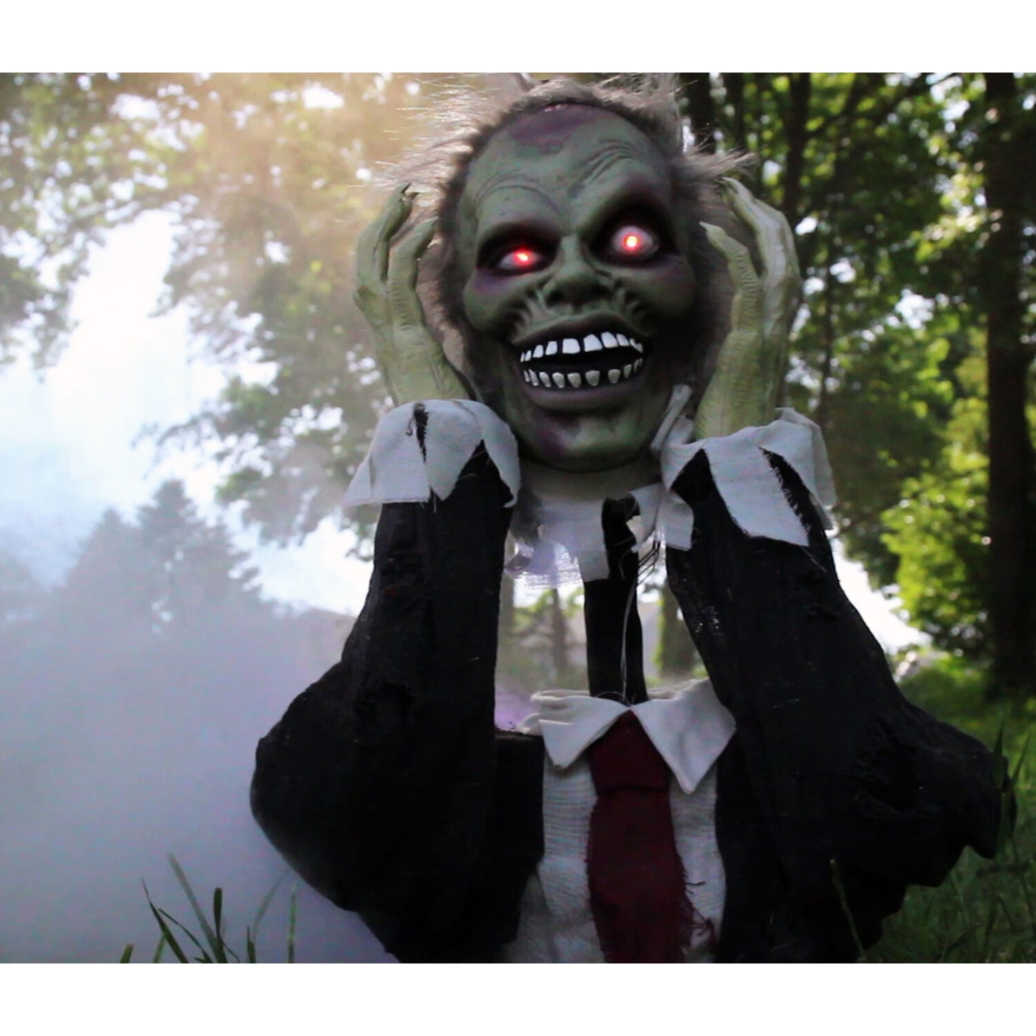 Haunted Hill Farm 20 in Pop-Up Animatronic Ghoul, Halloween Decor, HHFJZOMB-1LSA - Image 9