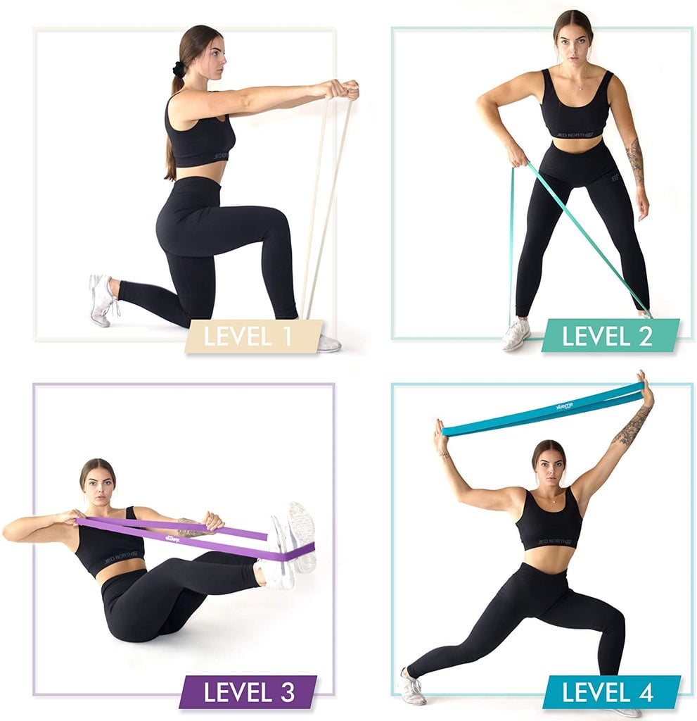 Xtreme Bands | Resistance Bands 4 Level Set | Durable Pull Up Assist Mobility Bands | For Powerlifting, Stretching, Exercise, Fitness, Strength Training & Workout | Foam Handles & Door Mount Included - Image 7