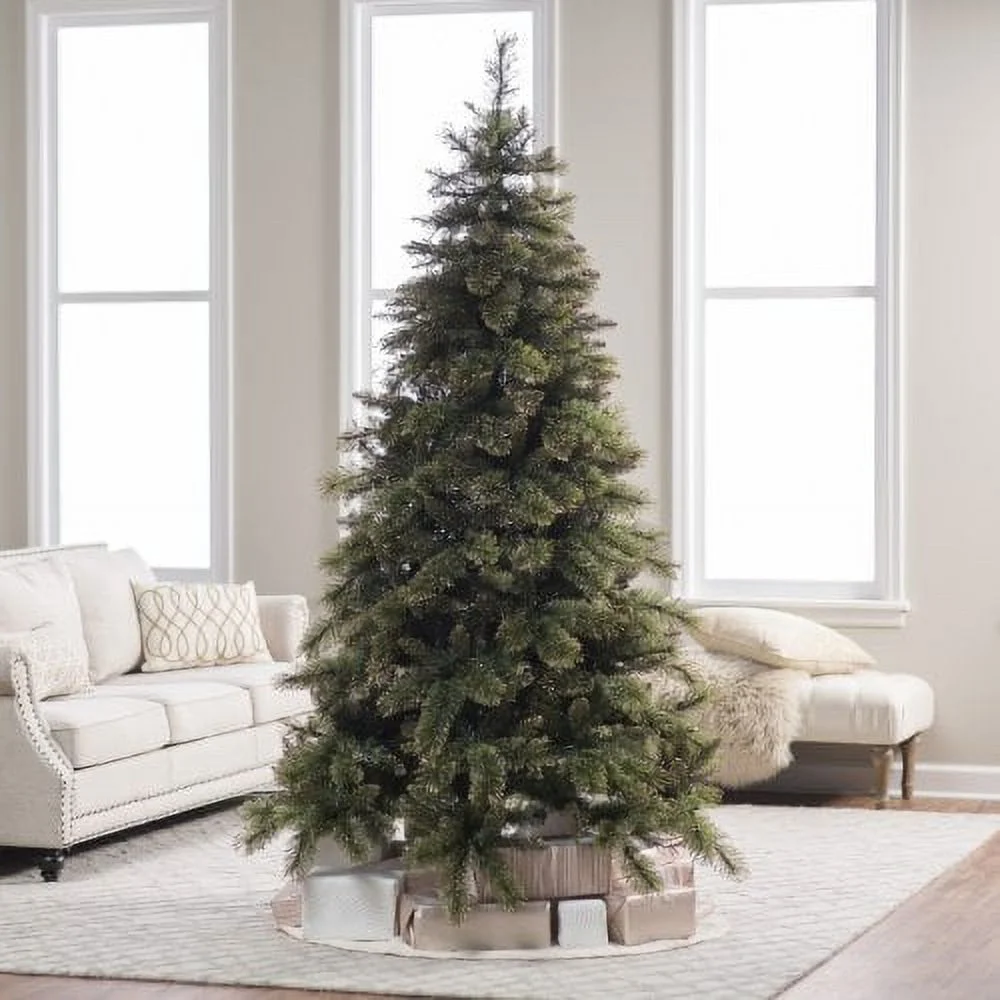 7.5 ft. Pre Lit Clear Incandescent Hard Needle Gold Glitter Cashmere Pine - Image 3