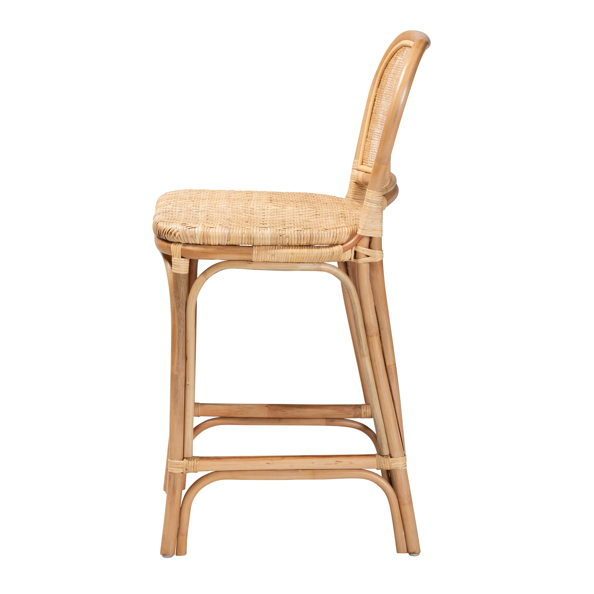 bali & pari Adrena Rattan Counter Stool, Natural Brown - Image 5