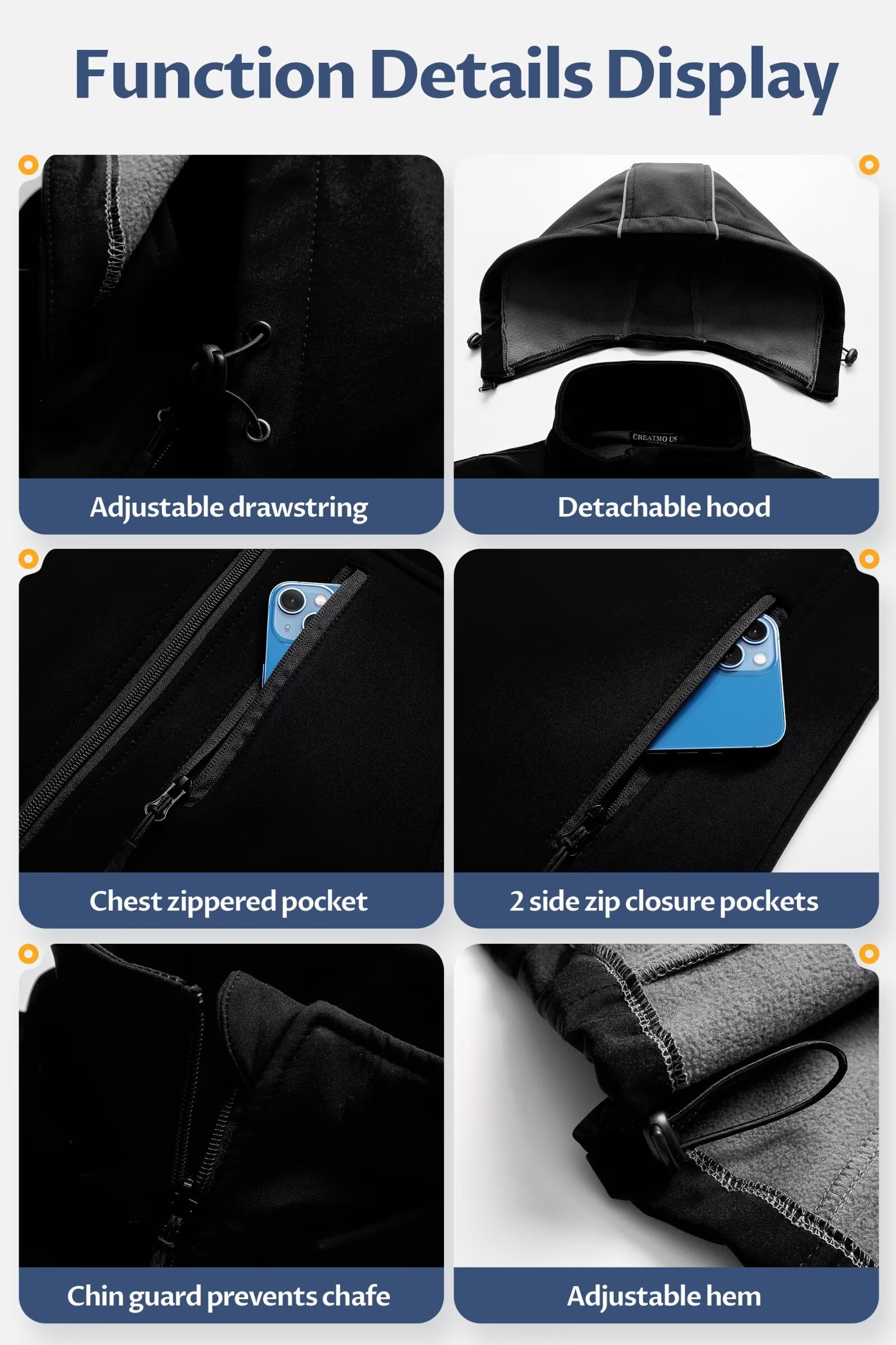 Chrisuno Women's Core Soft Shell Vest Lightweight Softshell Vest Windproof Sleeveless Jacket For Running Hiking Travel Black M - Image 5