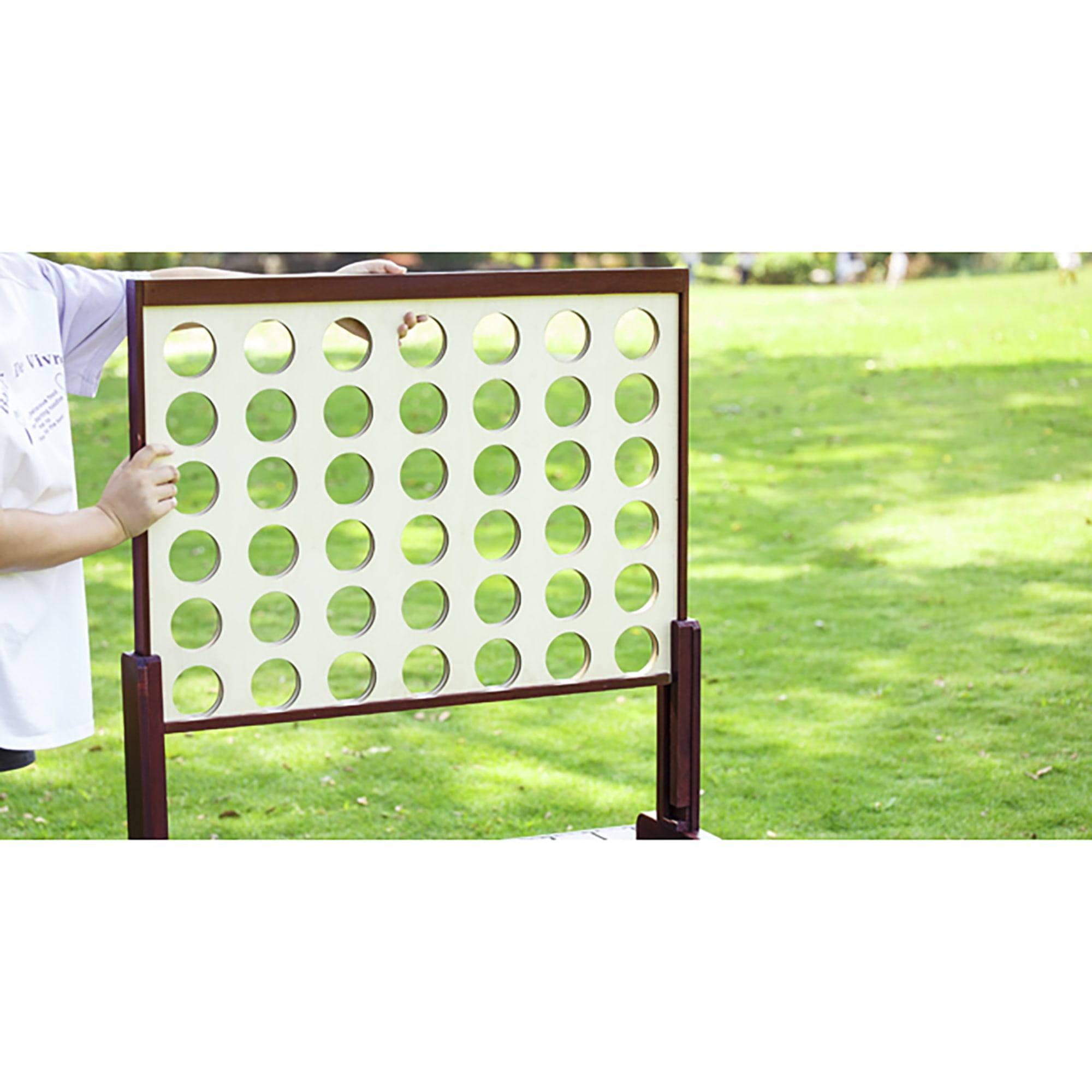 Trimate Wooden Giant Connect 4 Game for Outdoor and Indoor Use, 42 Pieces - Image 8