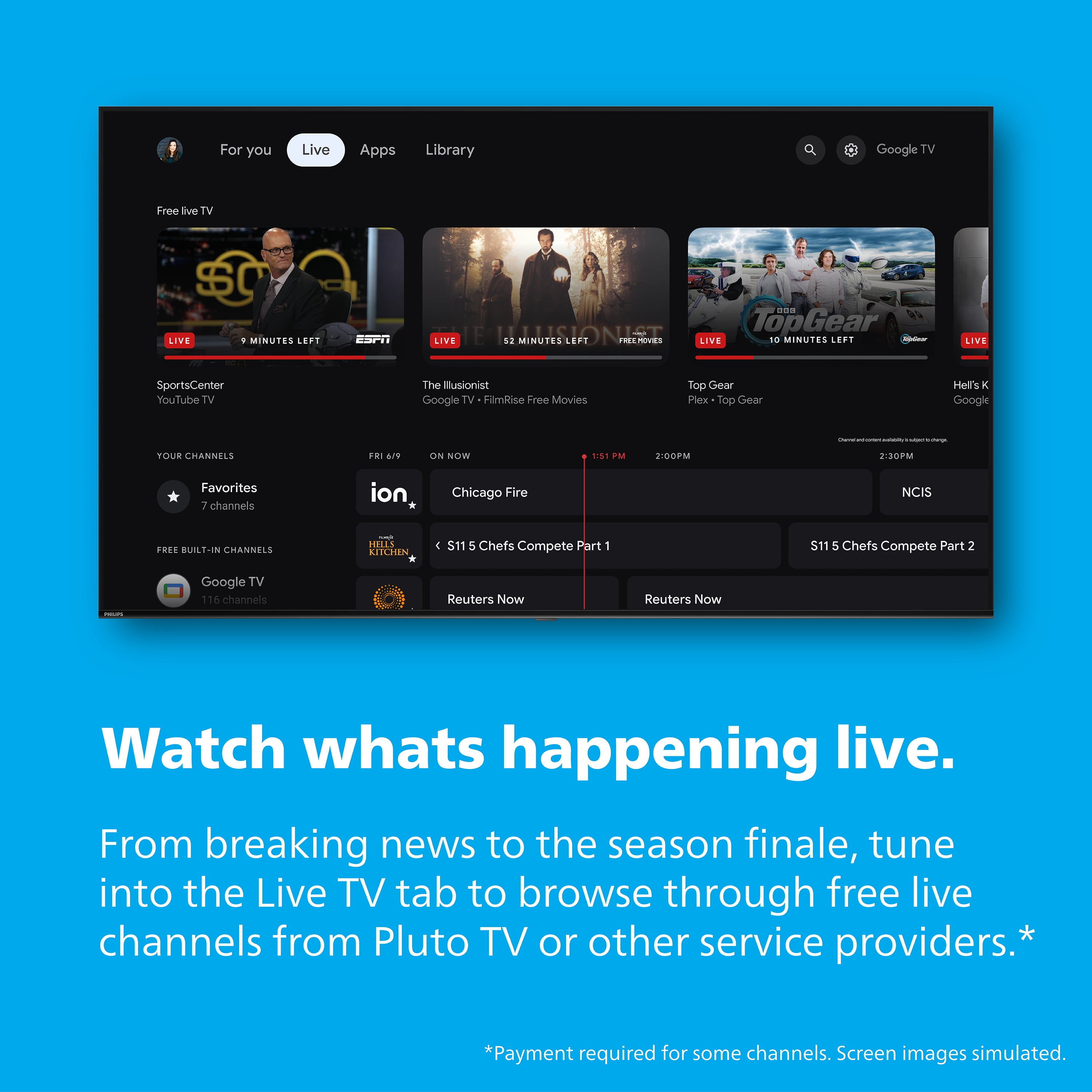 Philips 50" Class 4K Ultra HD (2160p) Google Smart LED TV (50PUL7552/F7) - Image 14