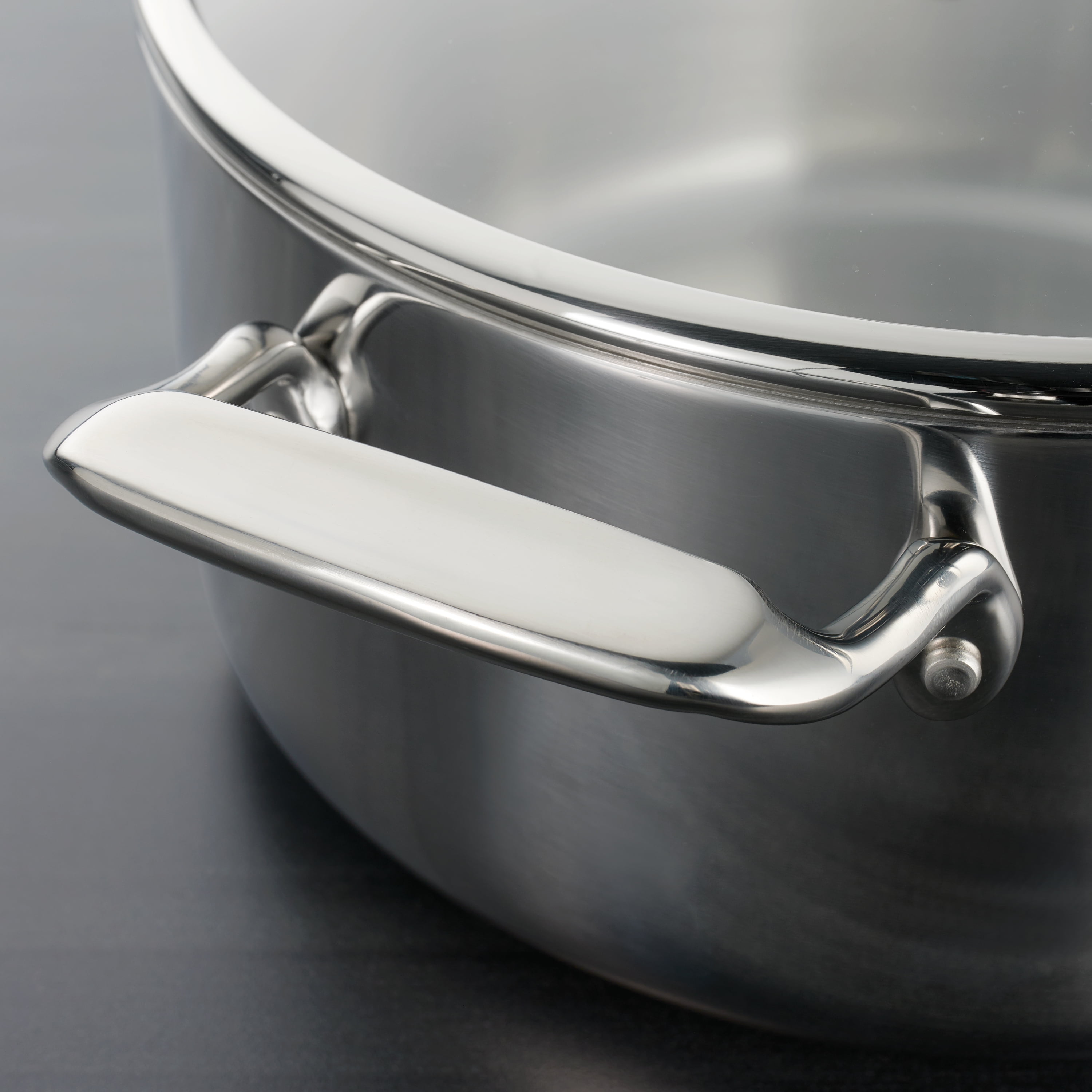 Tri-Ply Clad 4 Qt Covered Stainless Steel Sauce Pan - Image 11