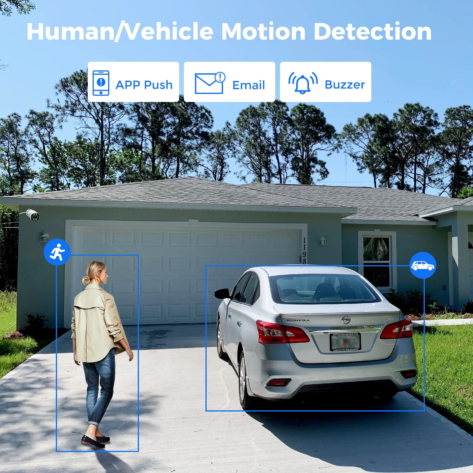 Hiseeu 5MP 8ch Wired Security Camera System Home CCTV Camera Security System w/8pcs Security Cameras Outdoor&Indoor,Remote Access,Person/Vehicle Detection,Night Vision,24/7 Record,3TB HDD - Image 6